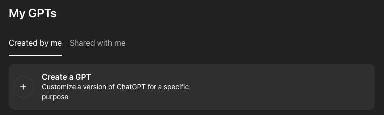 Creating a custom GPT