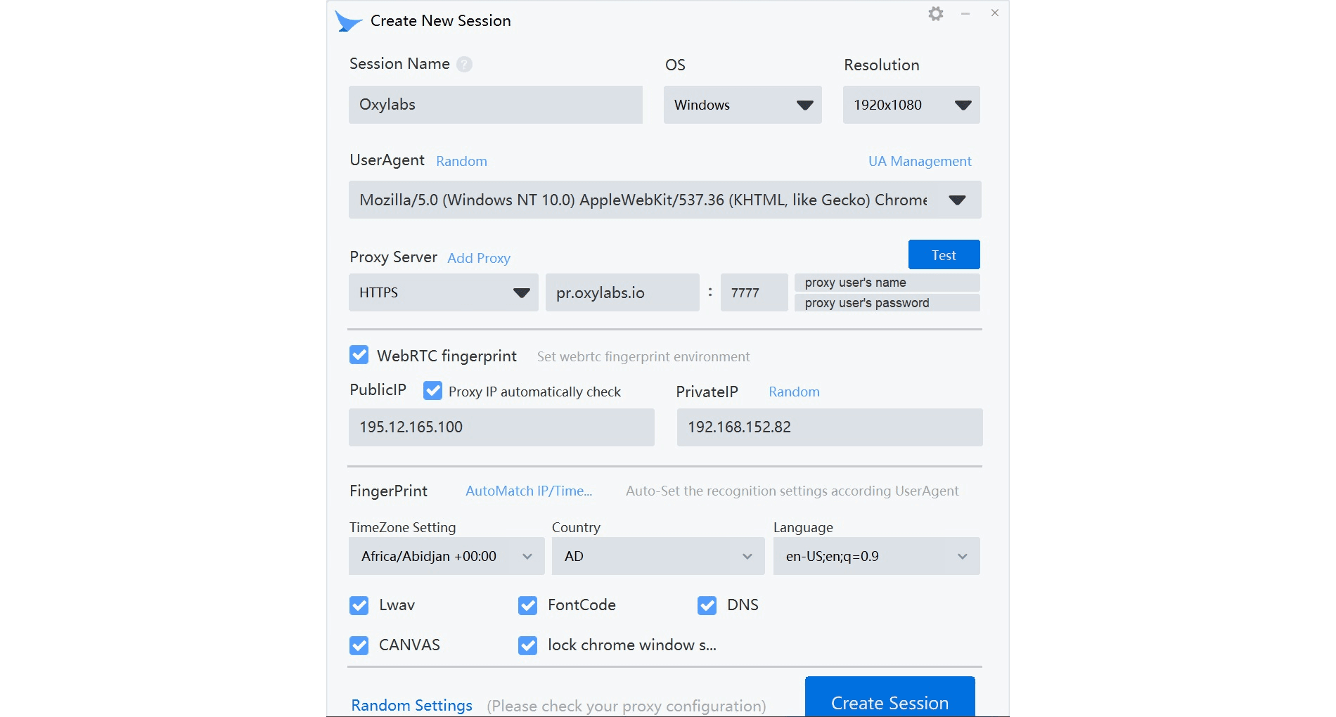 Configuring Residential Proxies