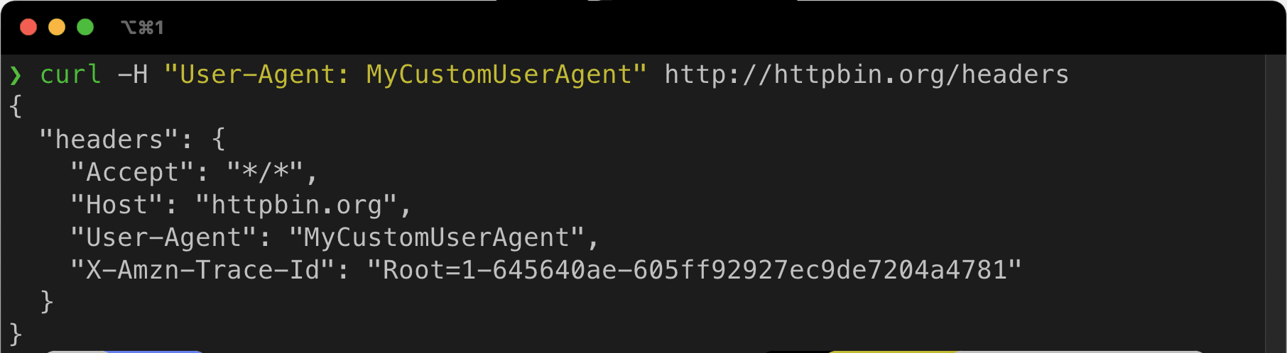 Changing the value of User-Agent