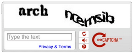 Sound-based CAPTCHA example