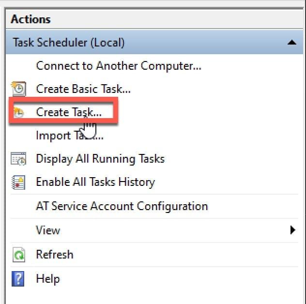 Create Task (not Basic Task)