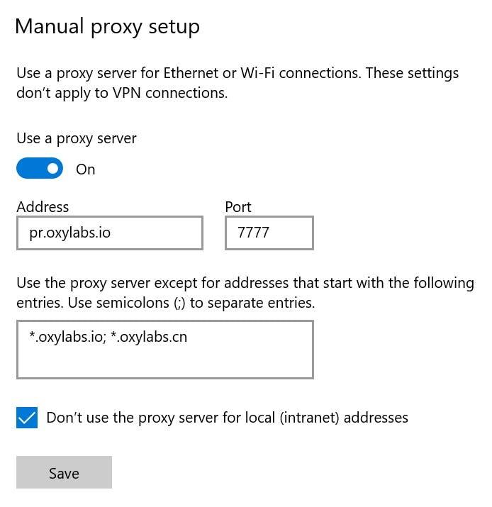 Configuring Residential Proxies