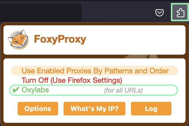 Activating the proxy server