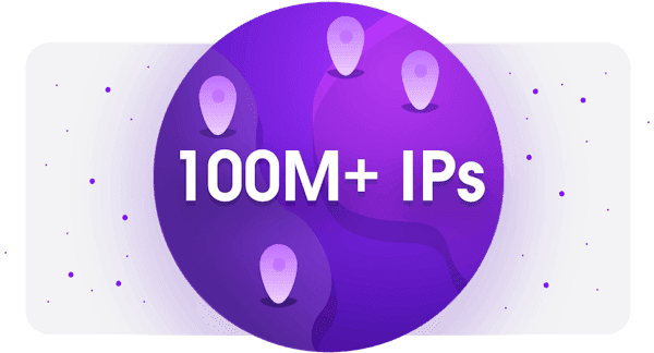 100M+ rotating residential IP addresses 