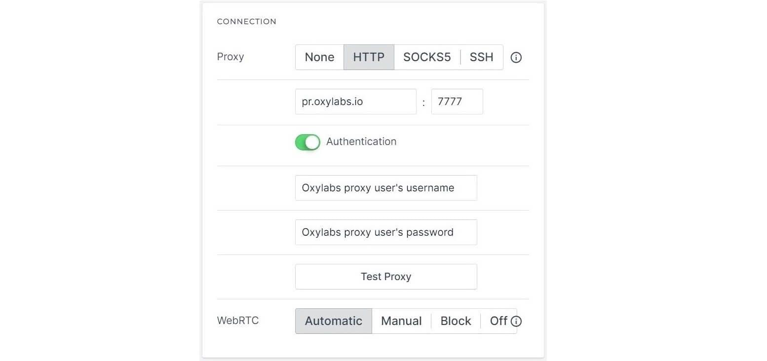 Configuring Residential Proxies