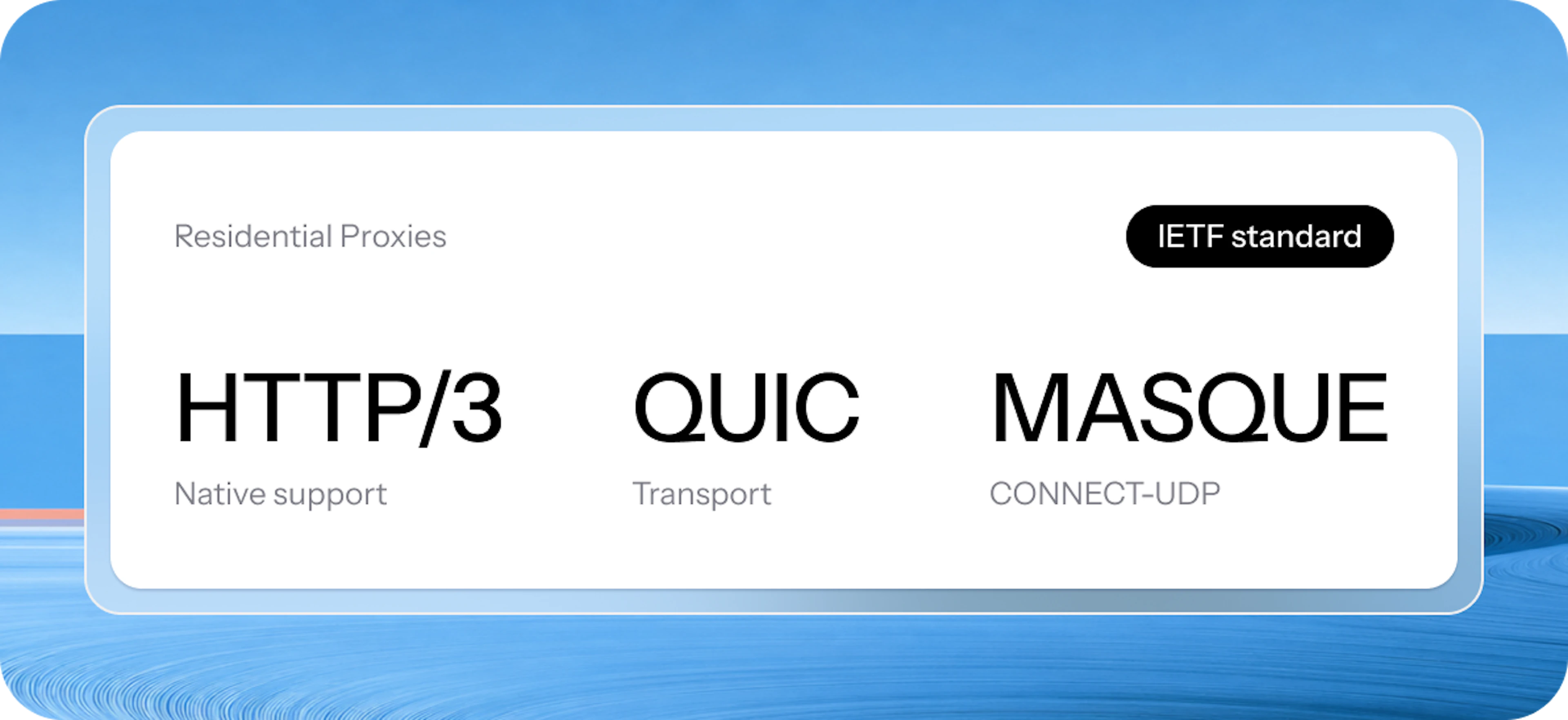 Native HTTP/3 with MASQUE