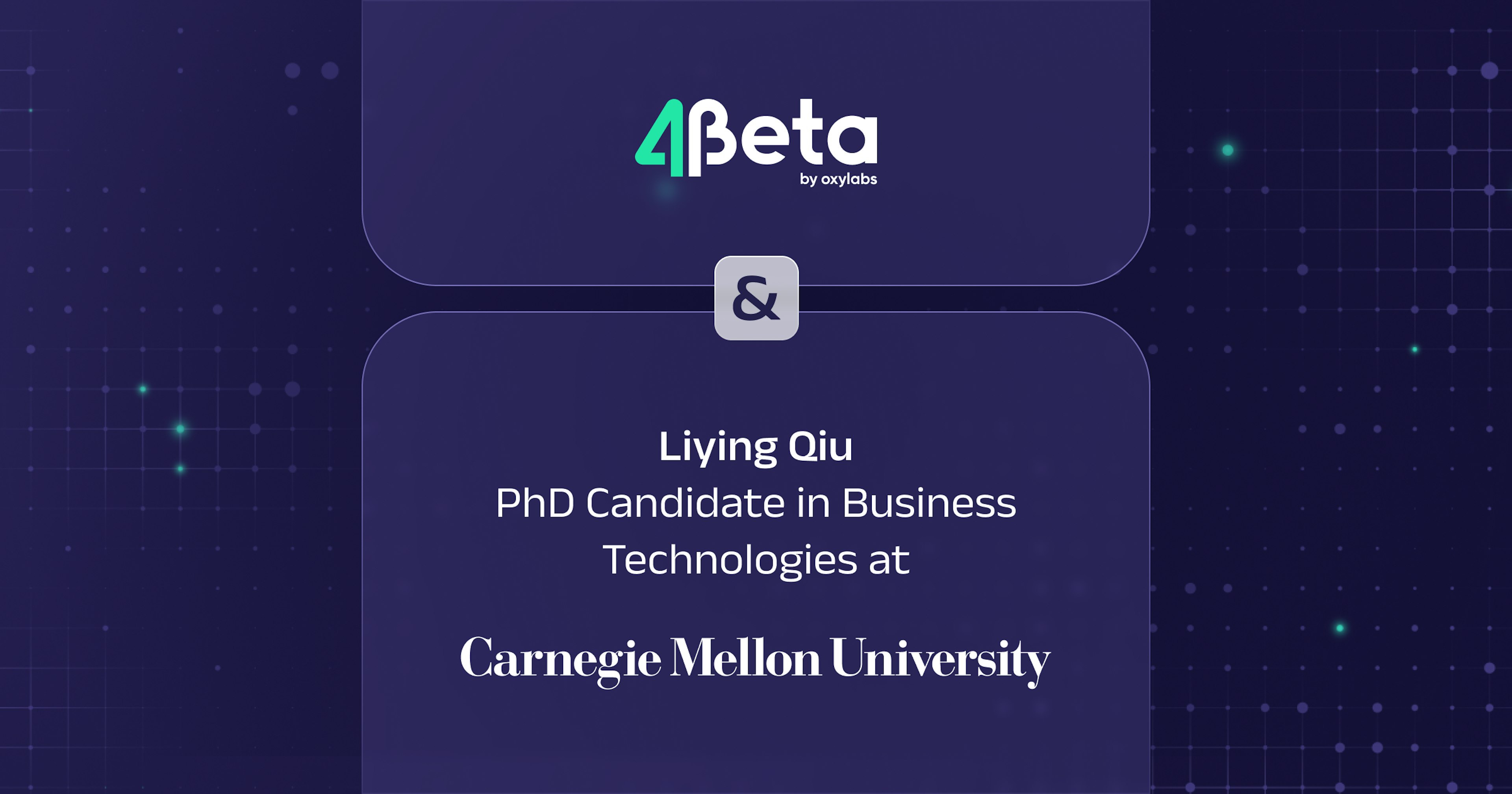 4beta and Carnegie Mellon University researcher