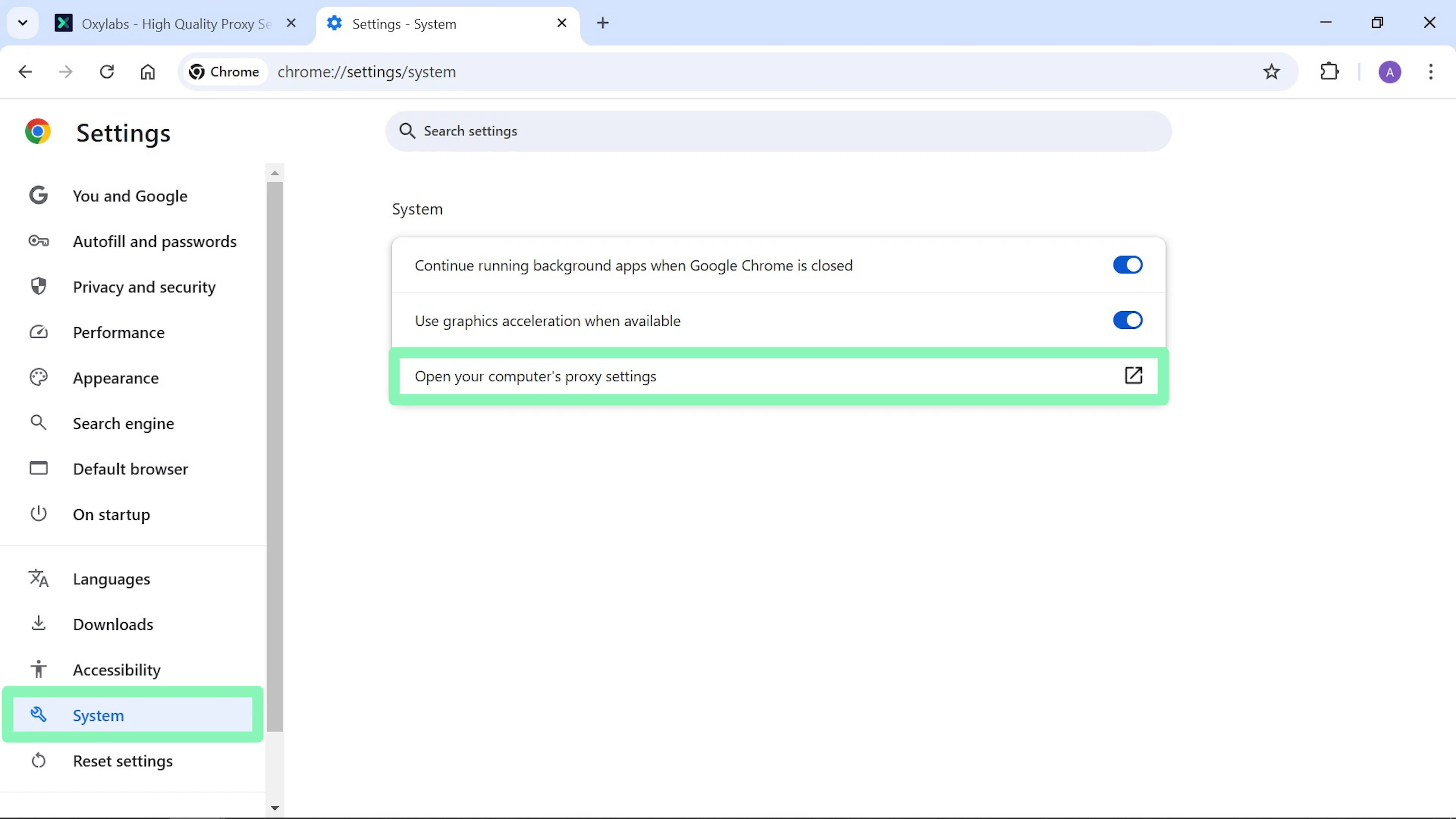 How to set up a proxy server for Google Chrome