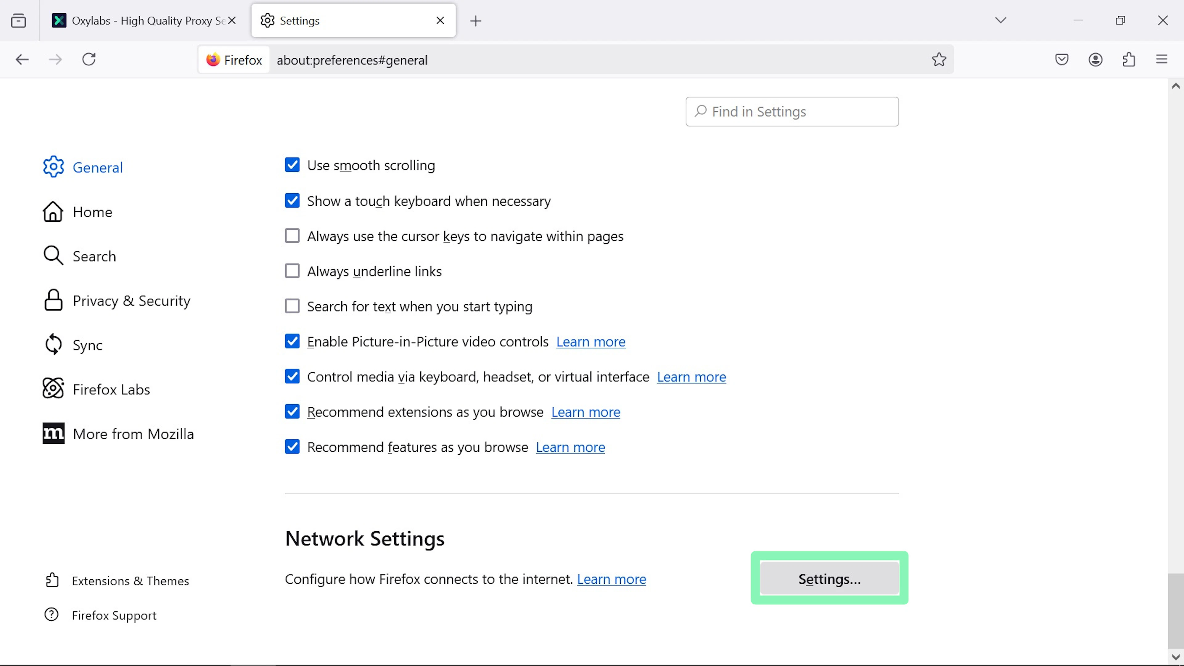 How to set up a proxy server for Mozilla Firefox