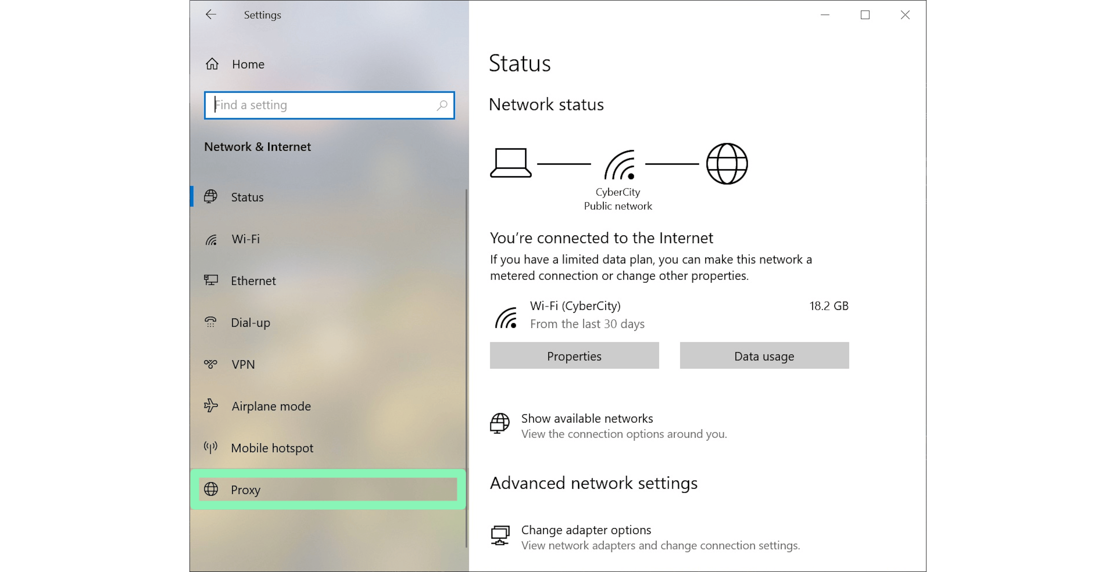How to set up a proxy server for Windows