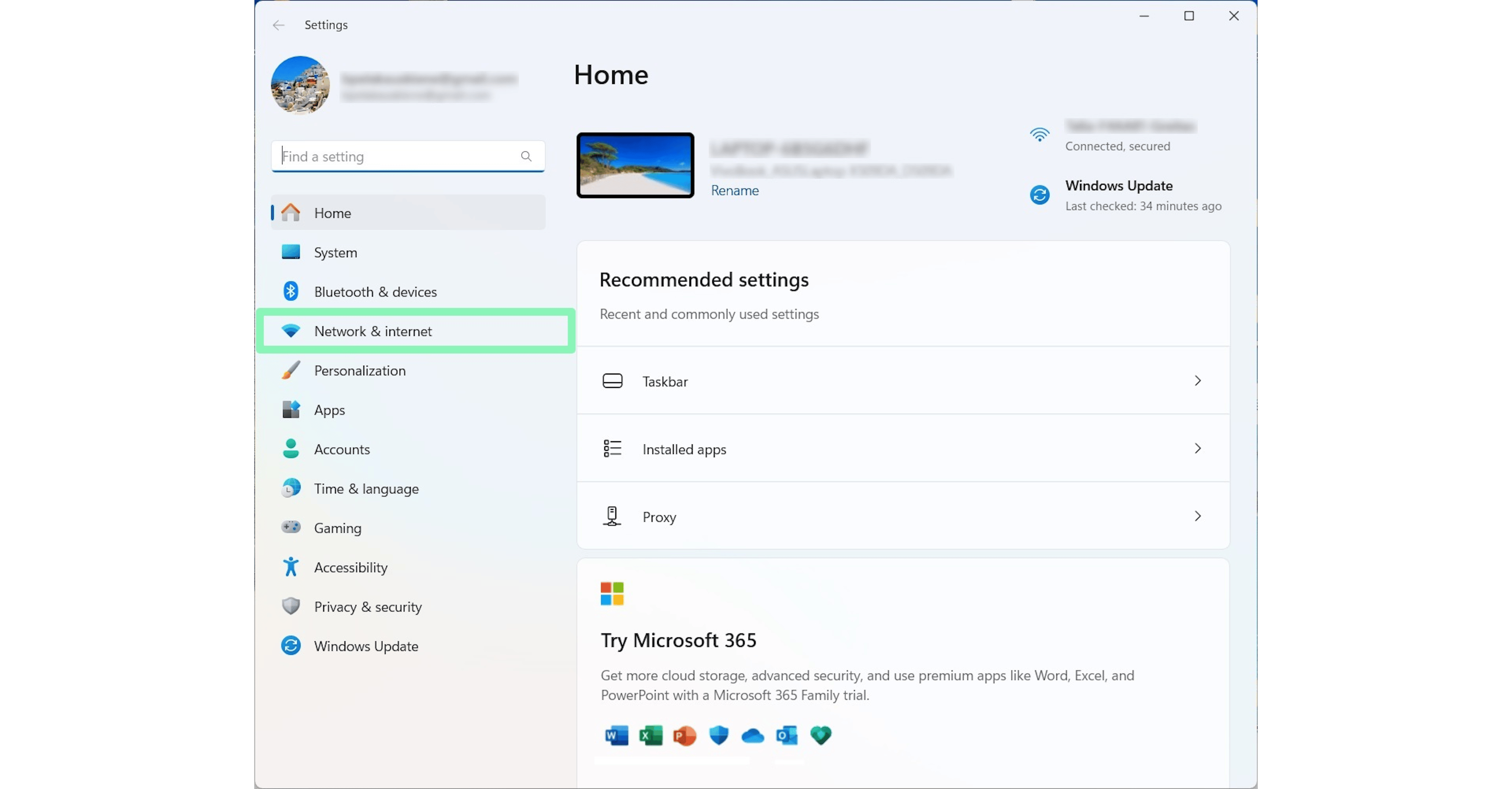 Setting up a proxy server for Windows