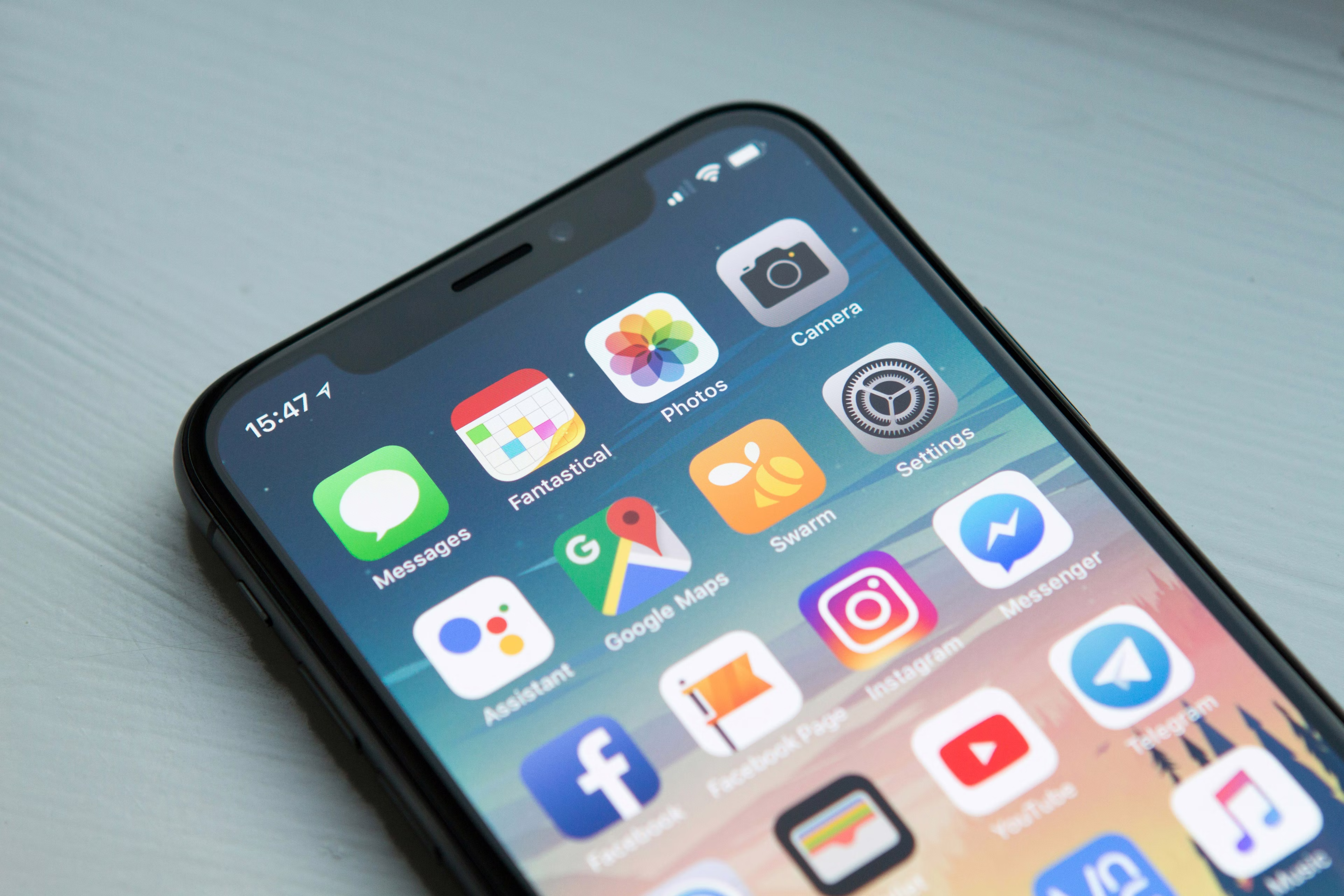 mobile screen with apps