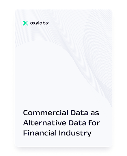 Commercial Data as Alternative Data for Financial Industry