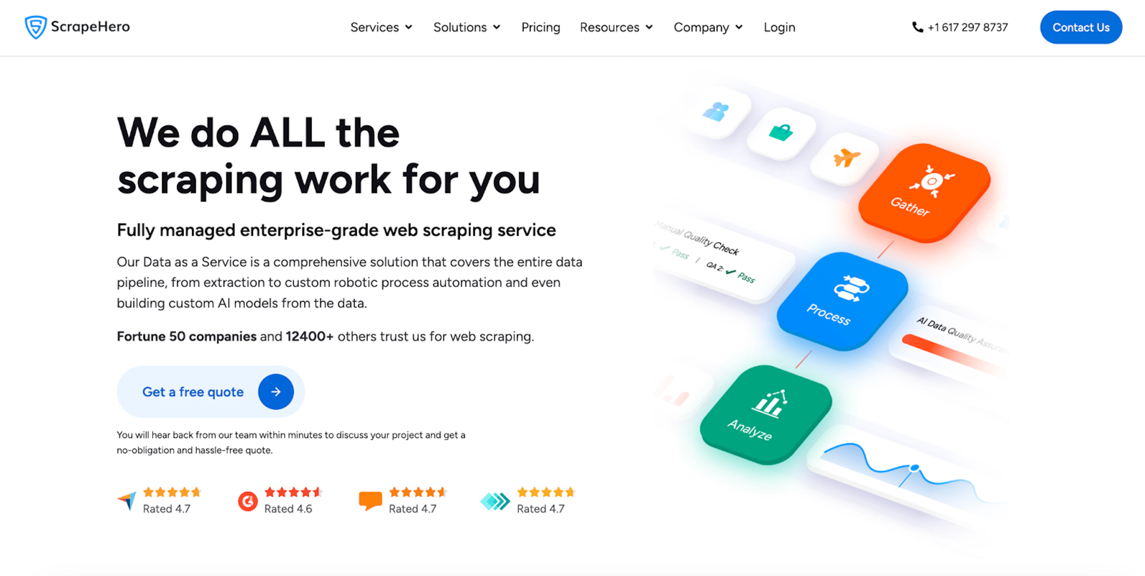 scrapehero homepage