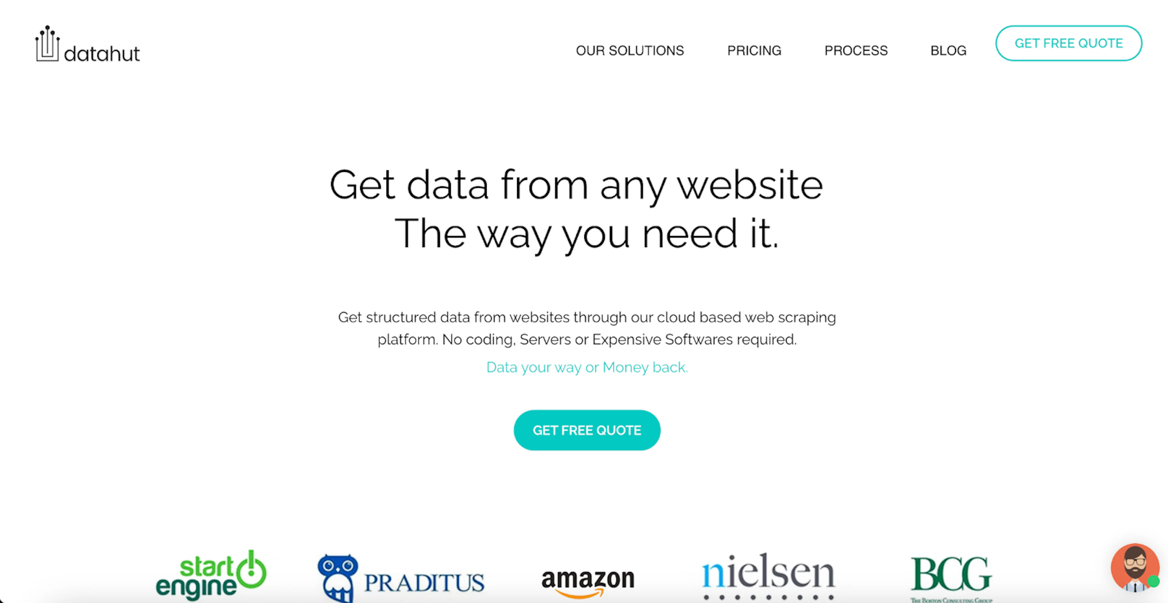 datahut homepage