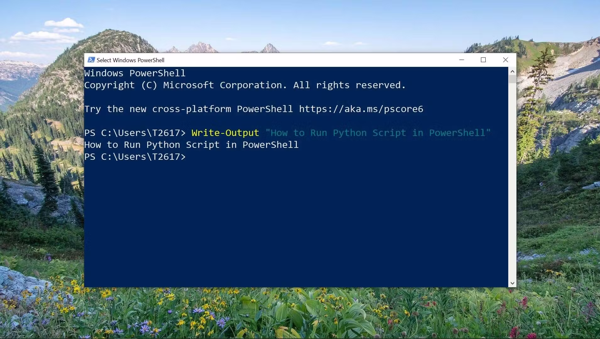 How to Run Python Script in PowerShell