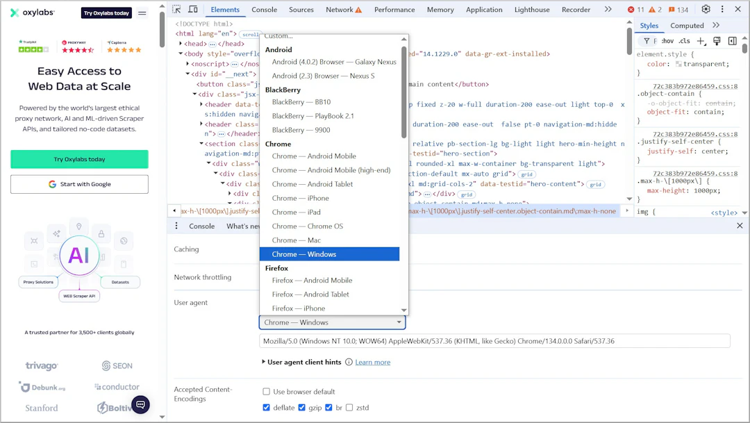Most Common User Agents for Price Scraping