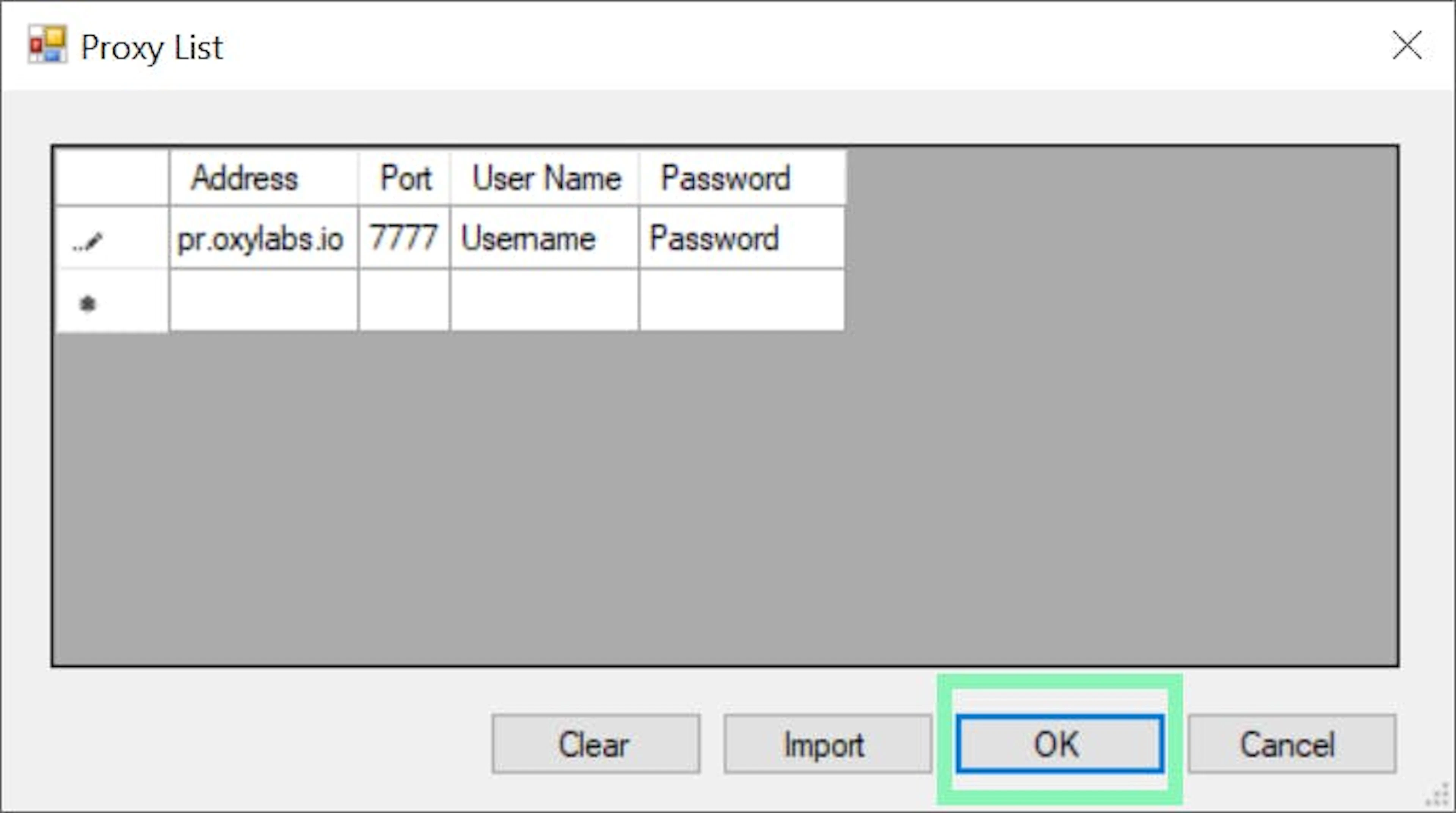 Adding and configuring proxies