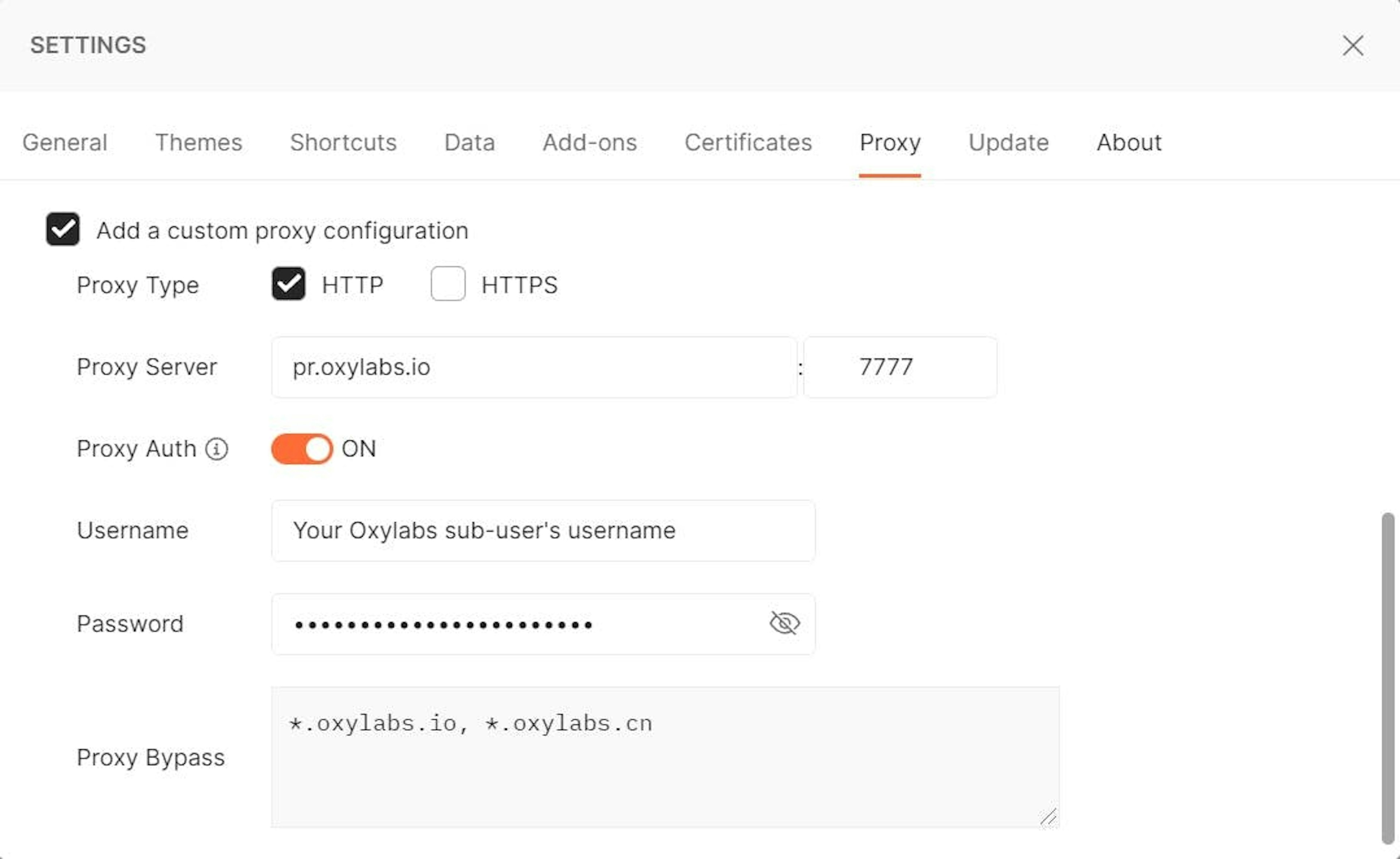 Configuring Residential Proxies