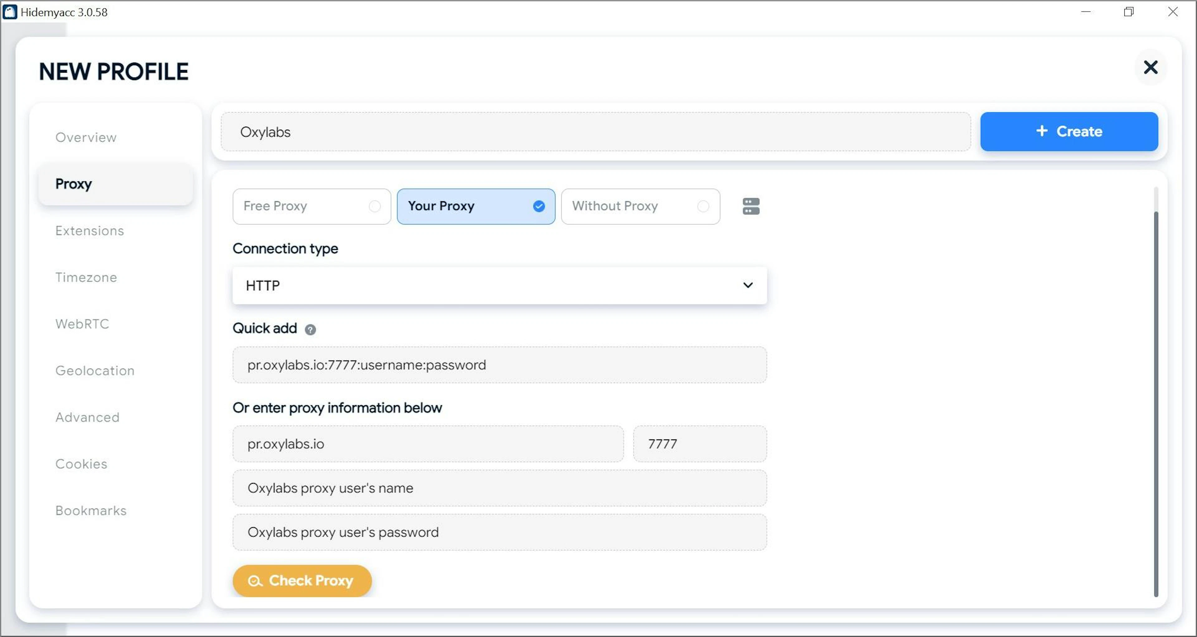 Configuring Residential Proxies