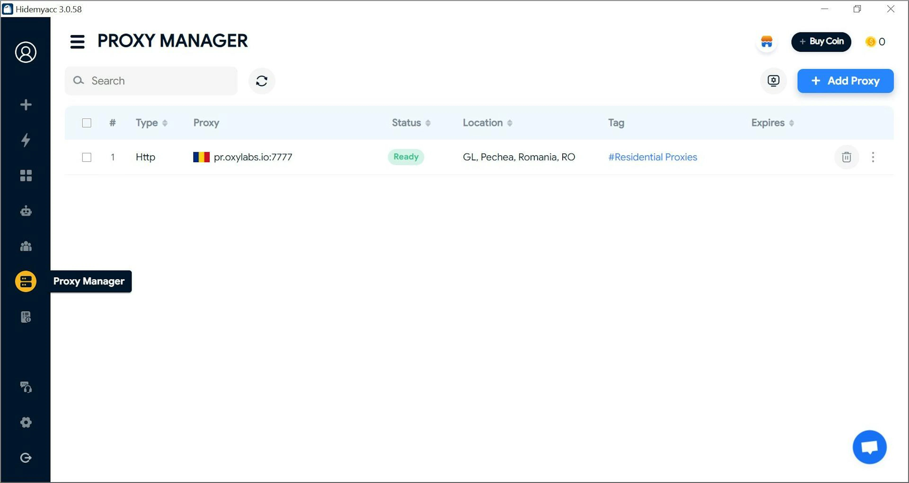 Managing proxies in bulk