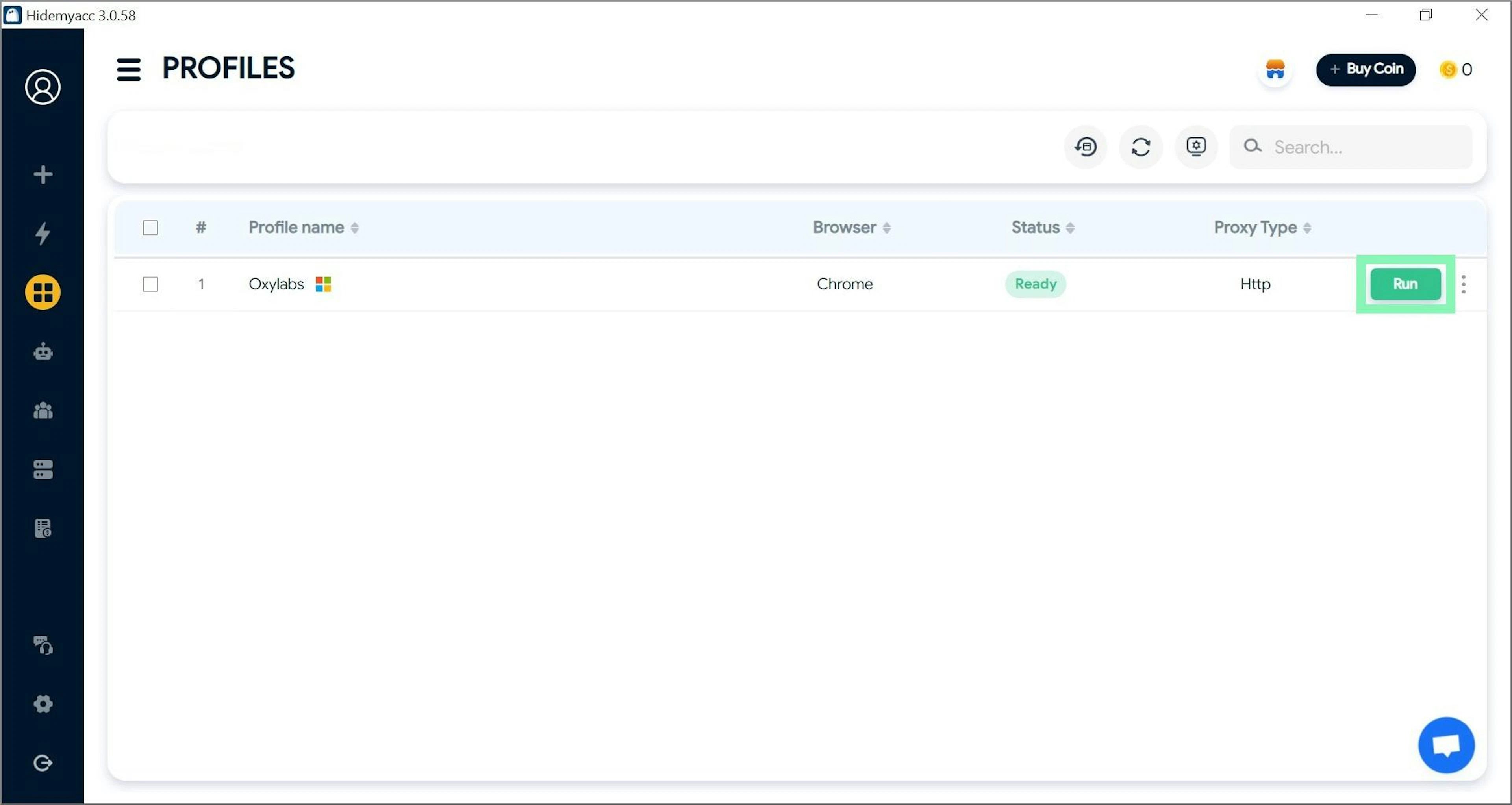 Launching a new browser profile