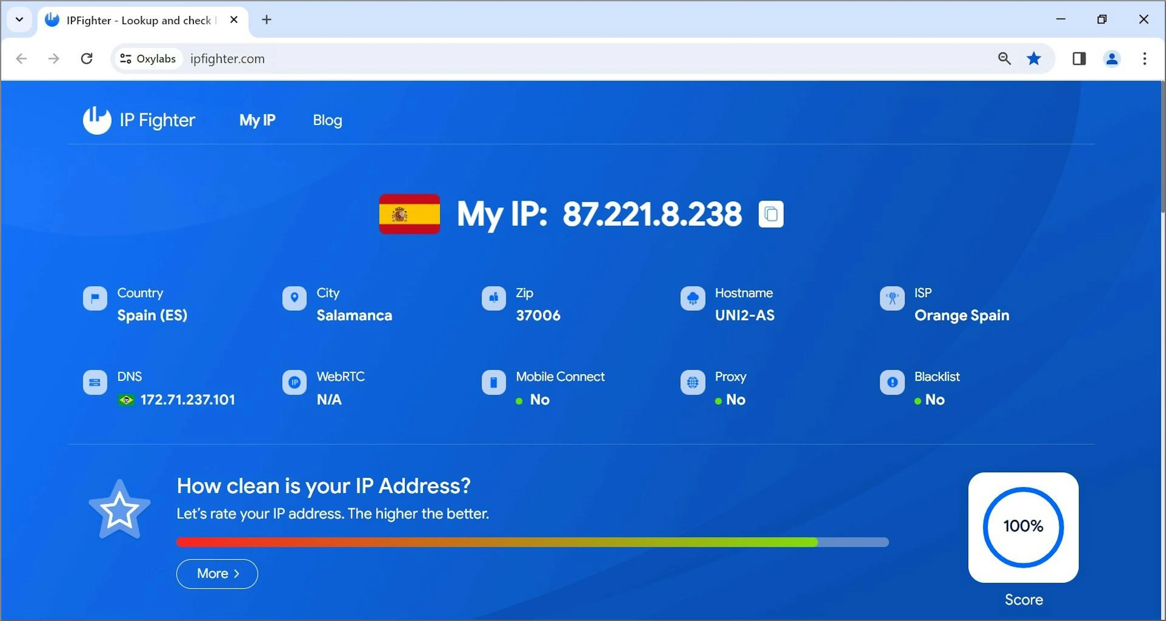 Confirming proxy connectivity