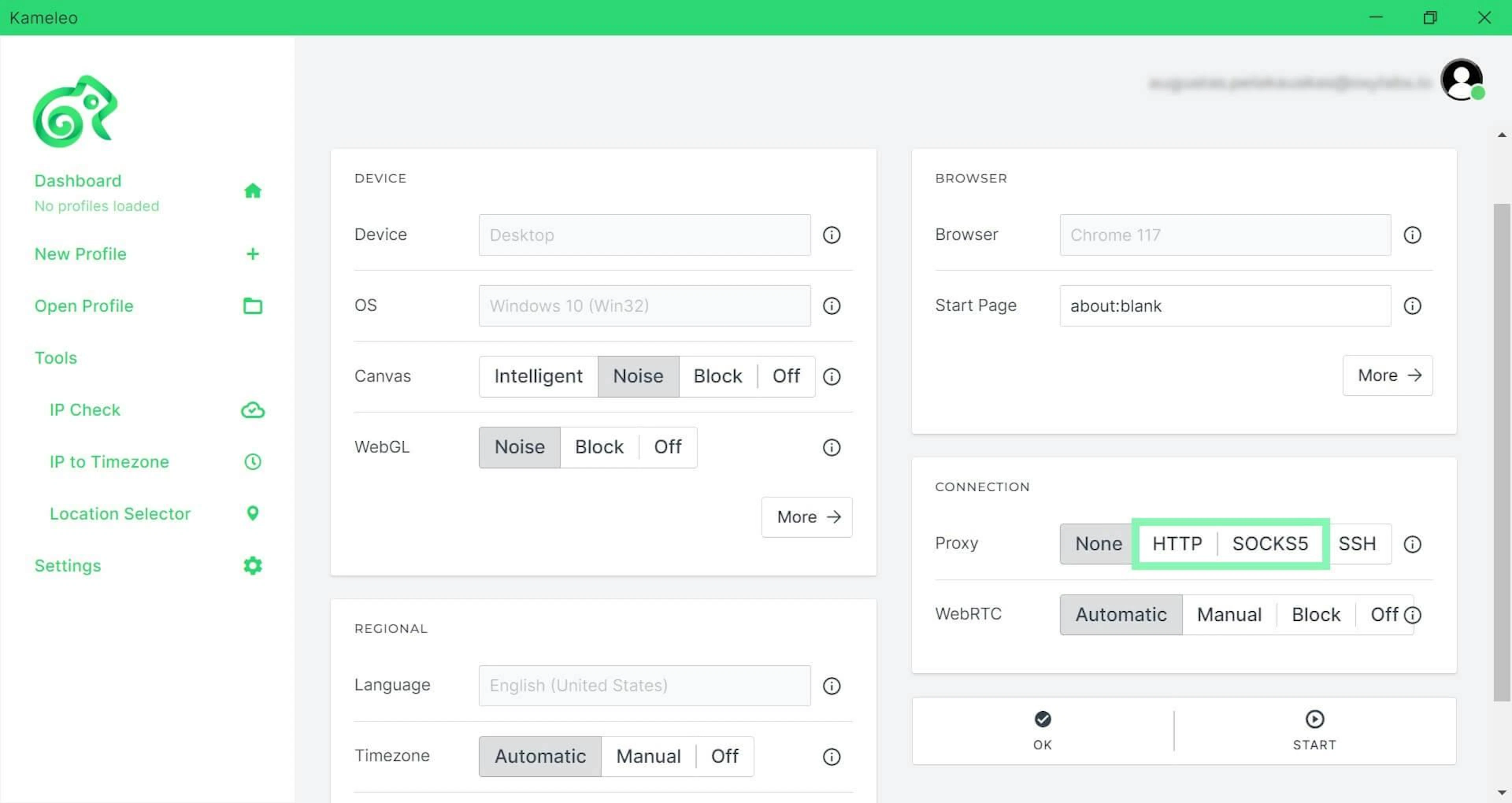 Customizing proxy settings