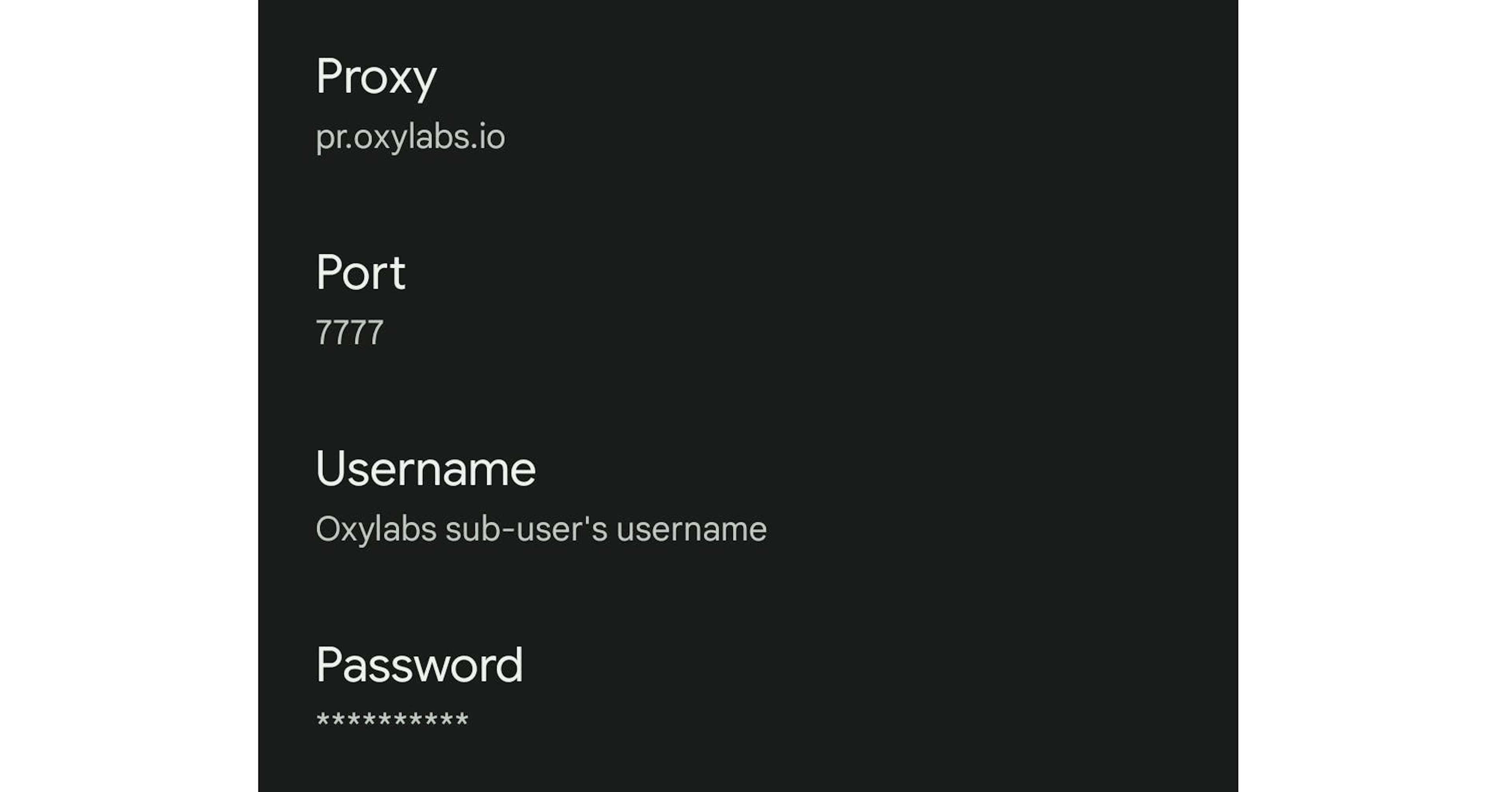 Configuring Residential Proxies