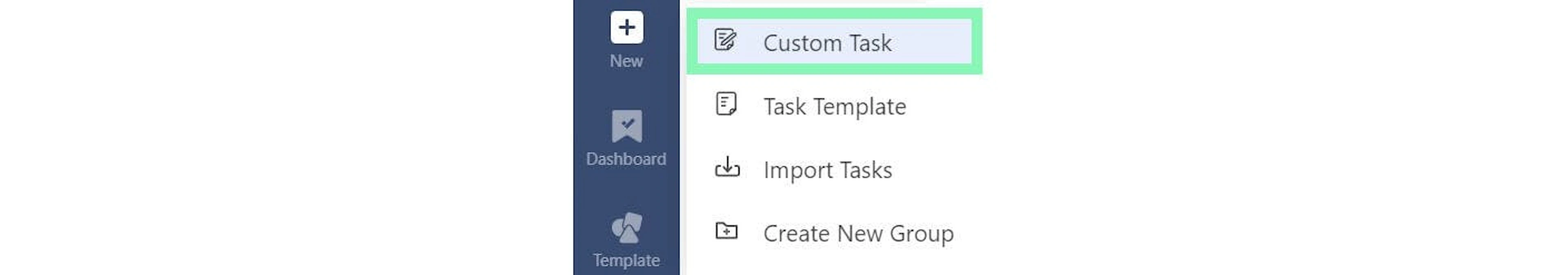 Setting up a custom task