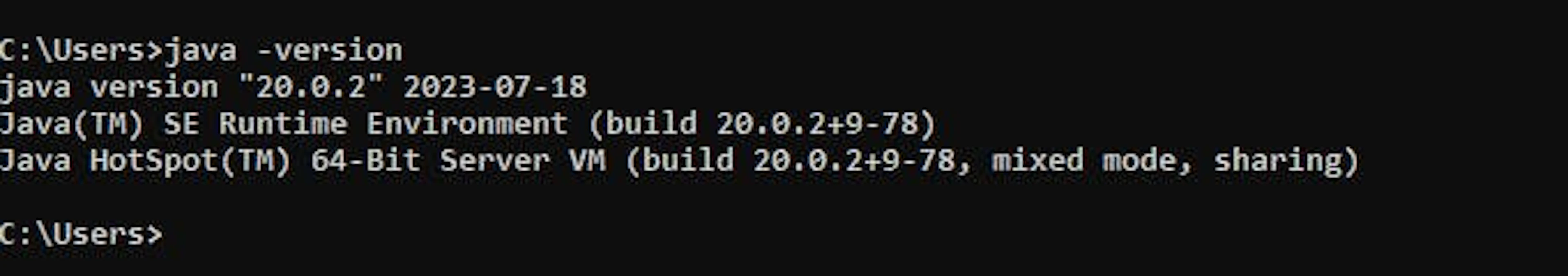 Checking Java version