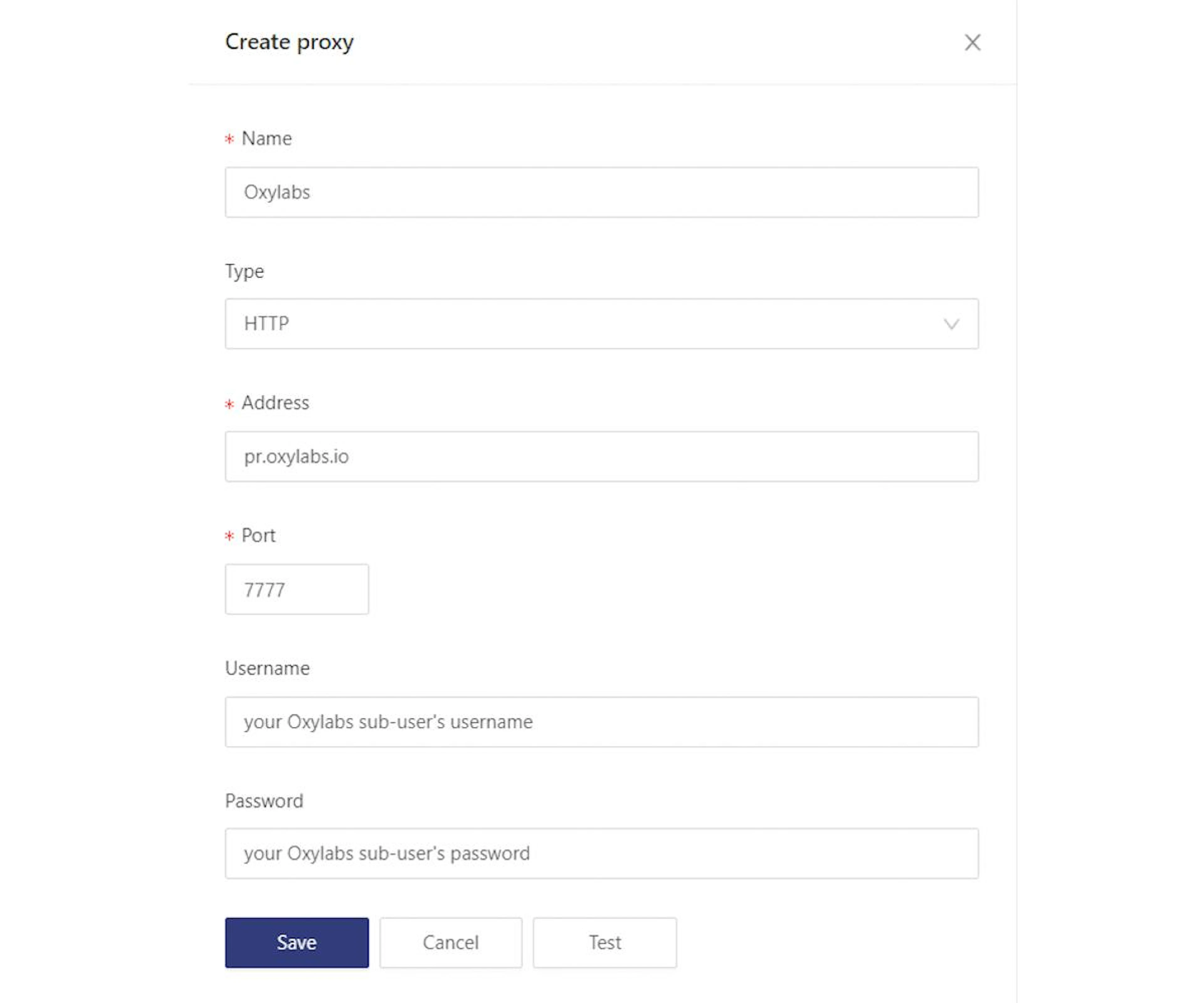 Configuring Residential Proxies