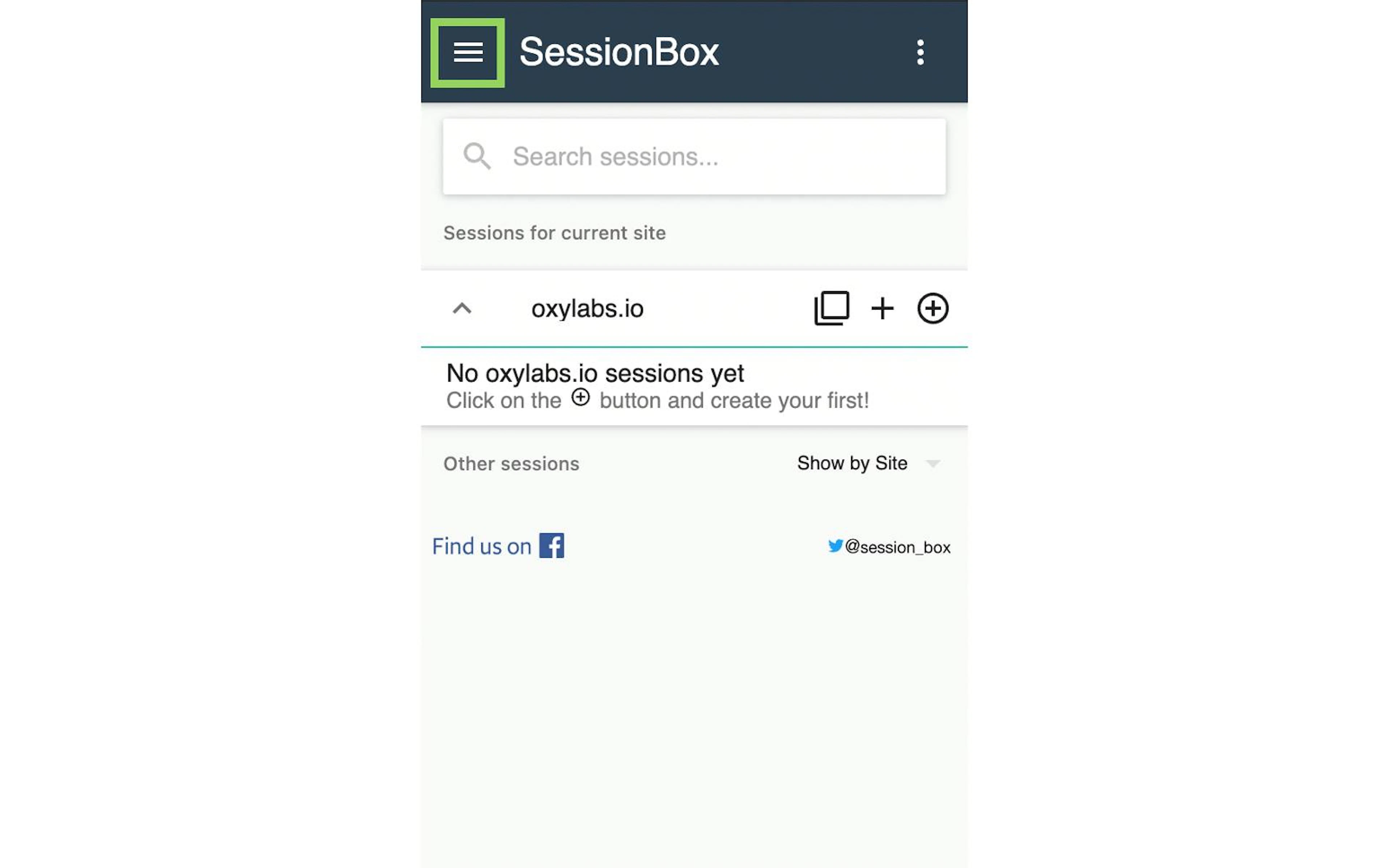 Opening settings