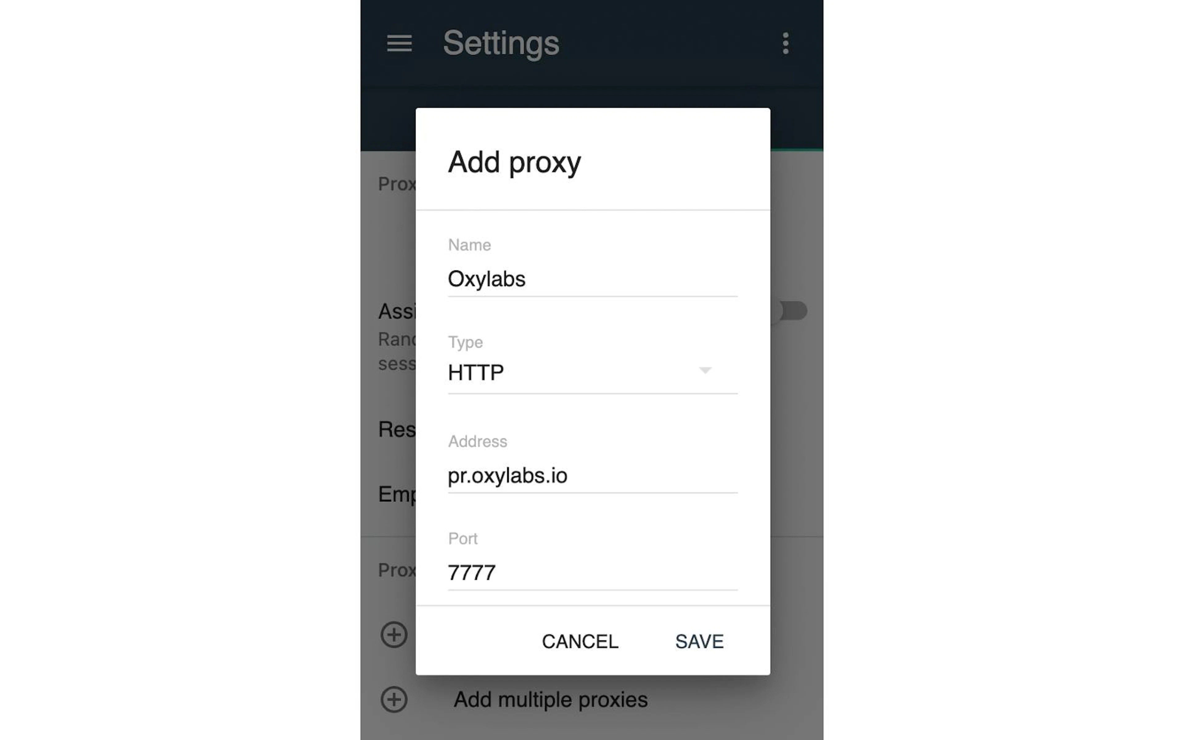 Configuring Residential Proxies