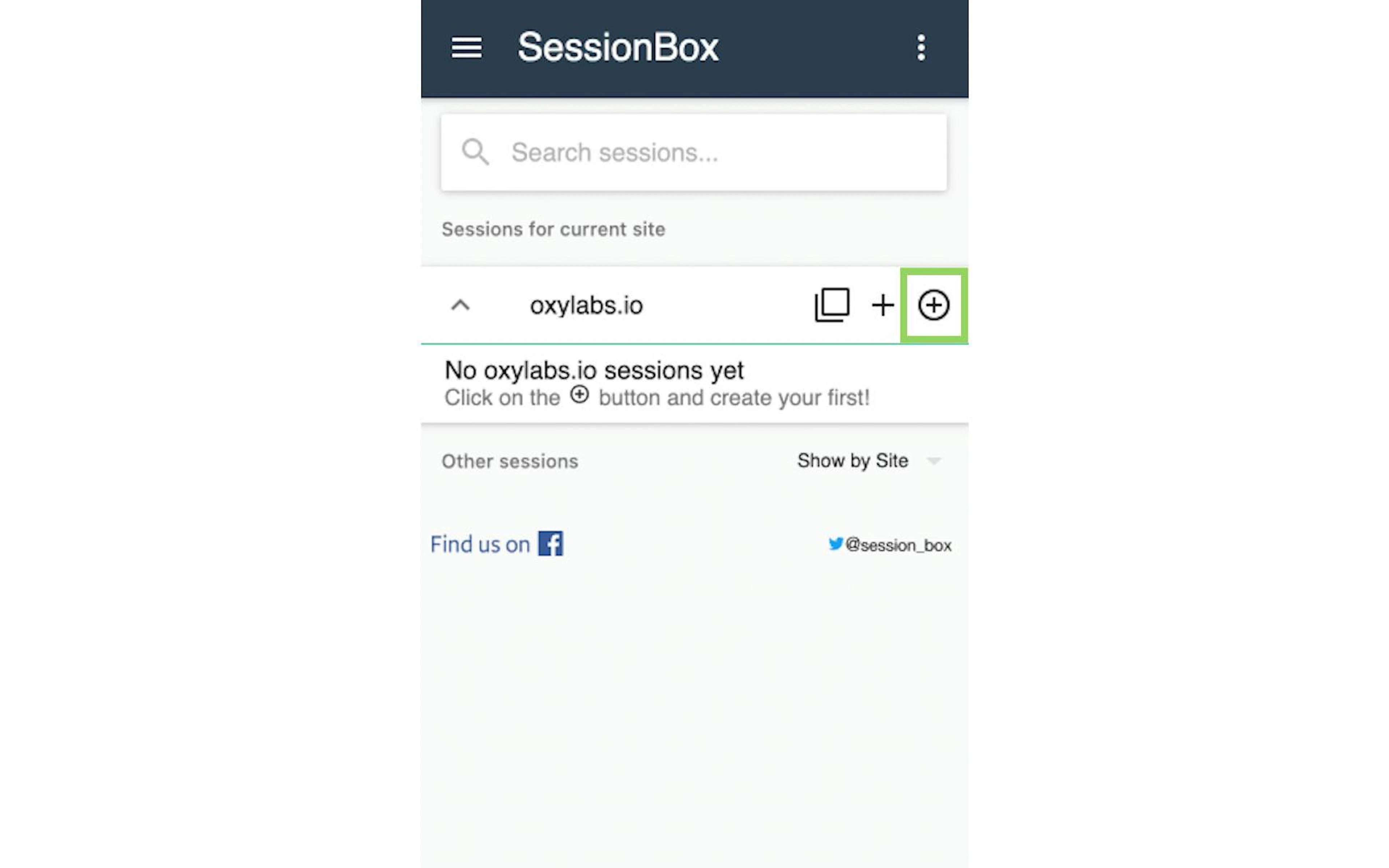 Creating a new stored session