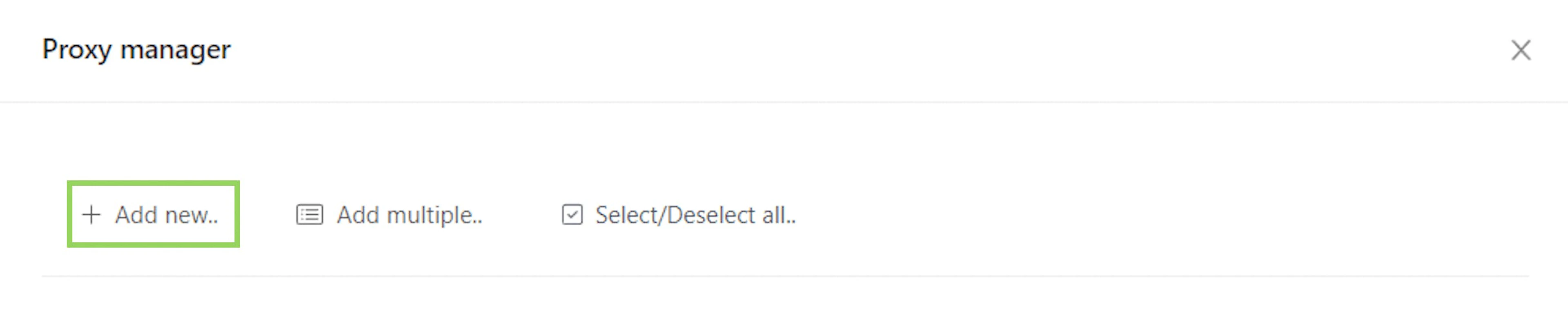 Adding a new proxy