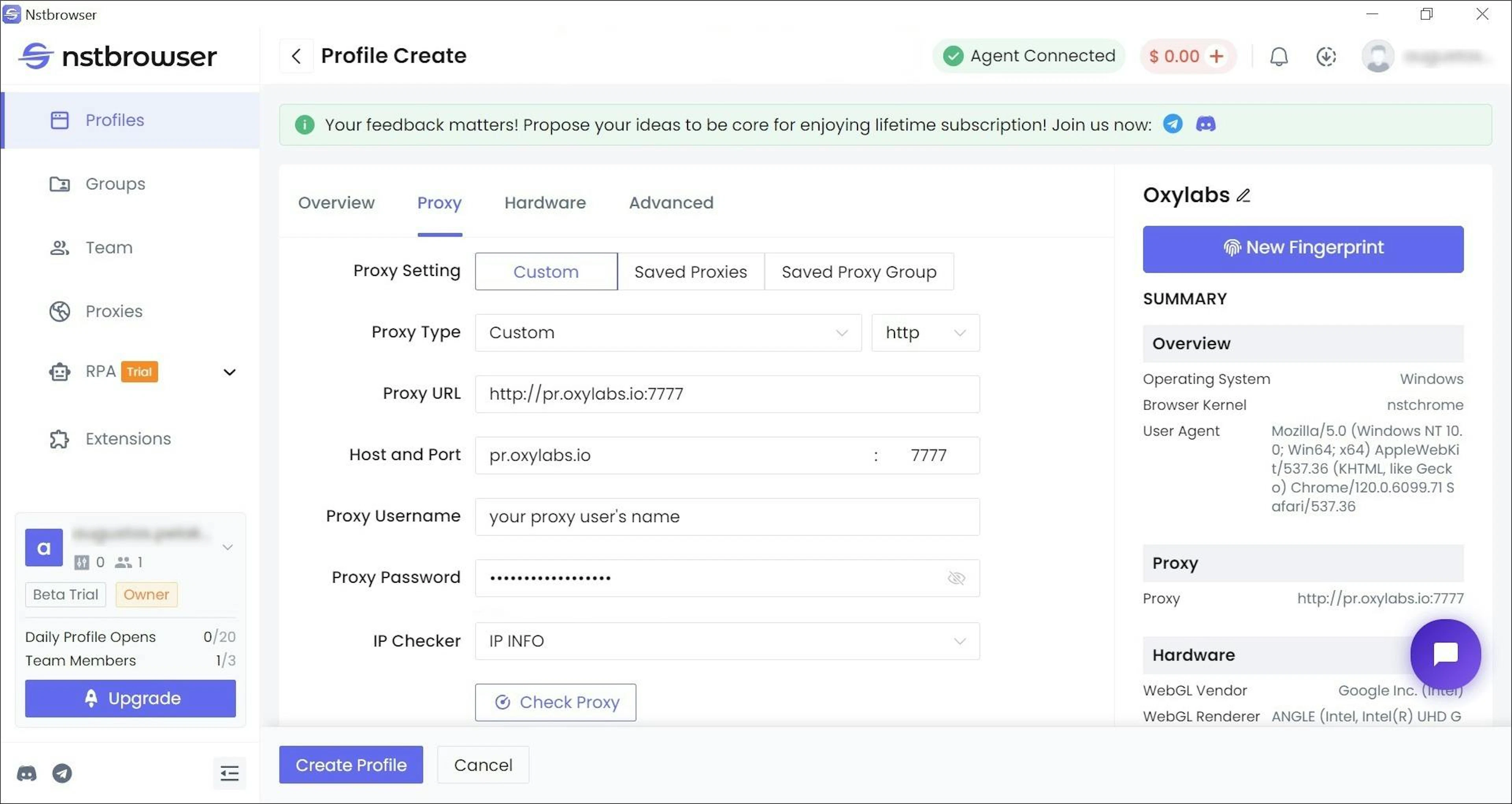 Configuring Residential Proxies