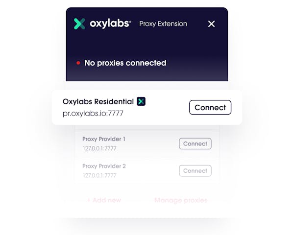 Easy proxy management via one click