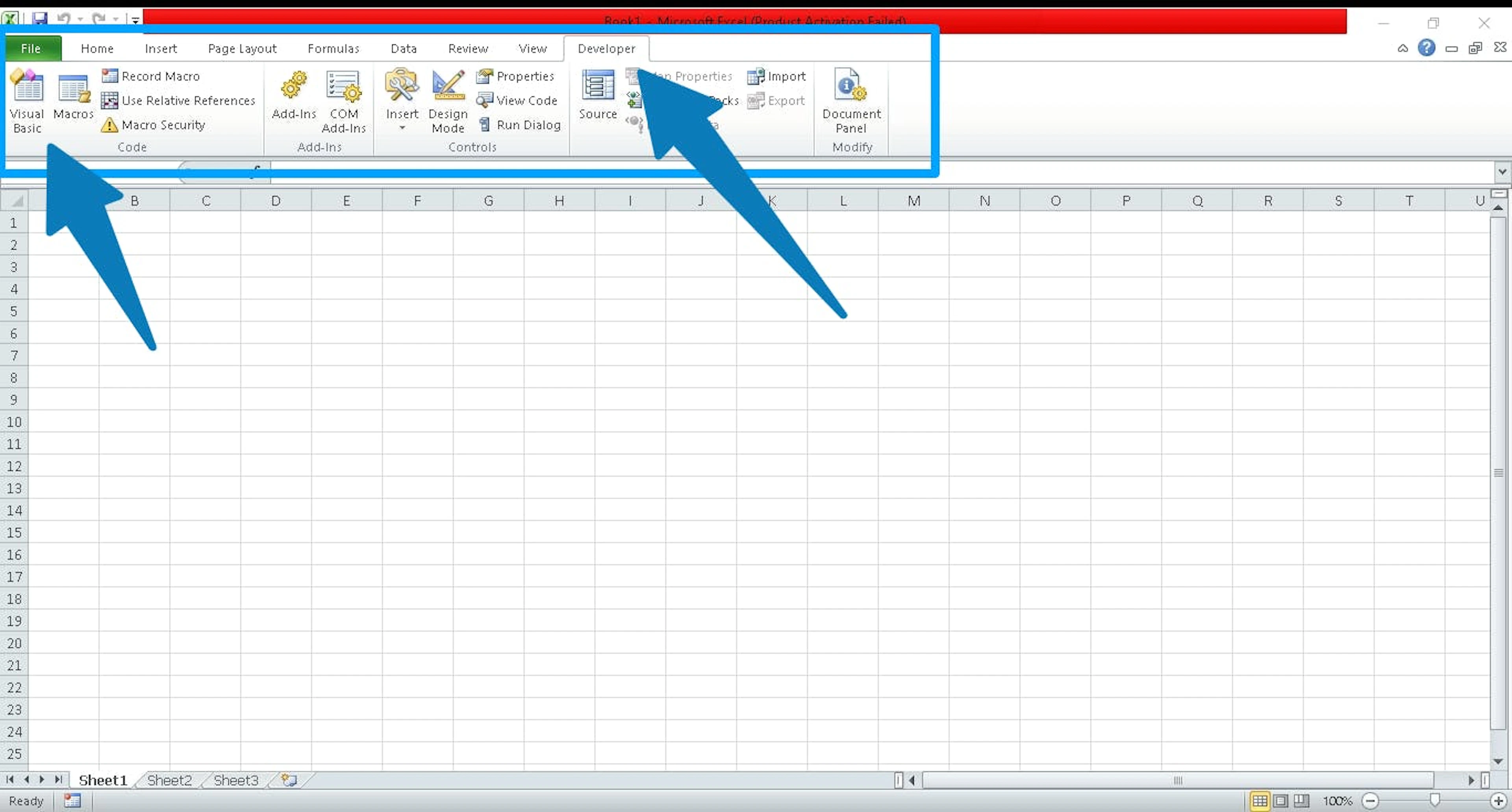 Open Visual Basic application dialog example screenshot