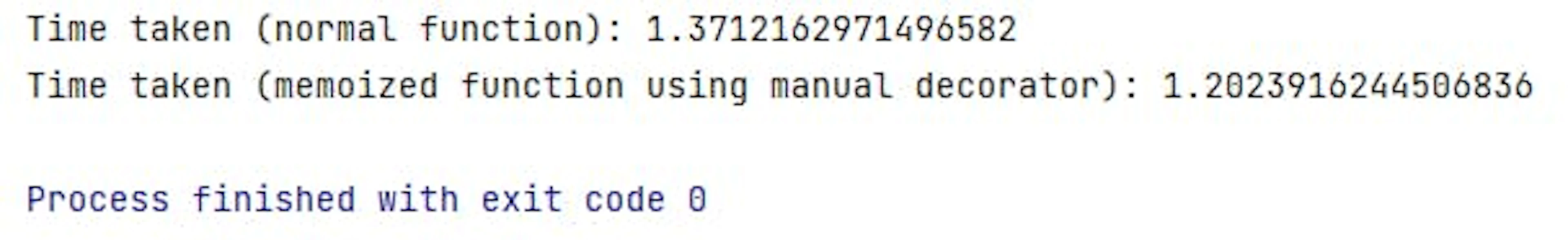 Time comparison of a normal function and a cached function