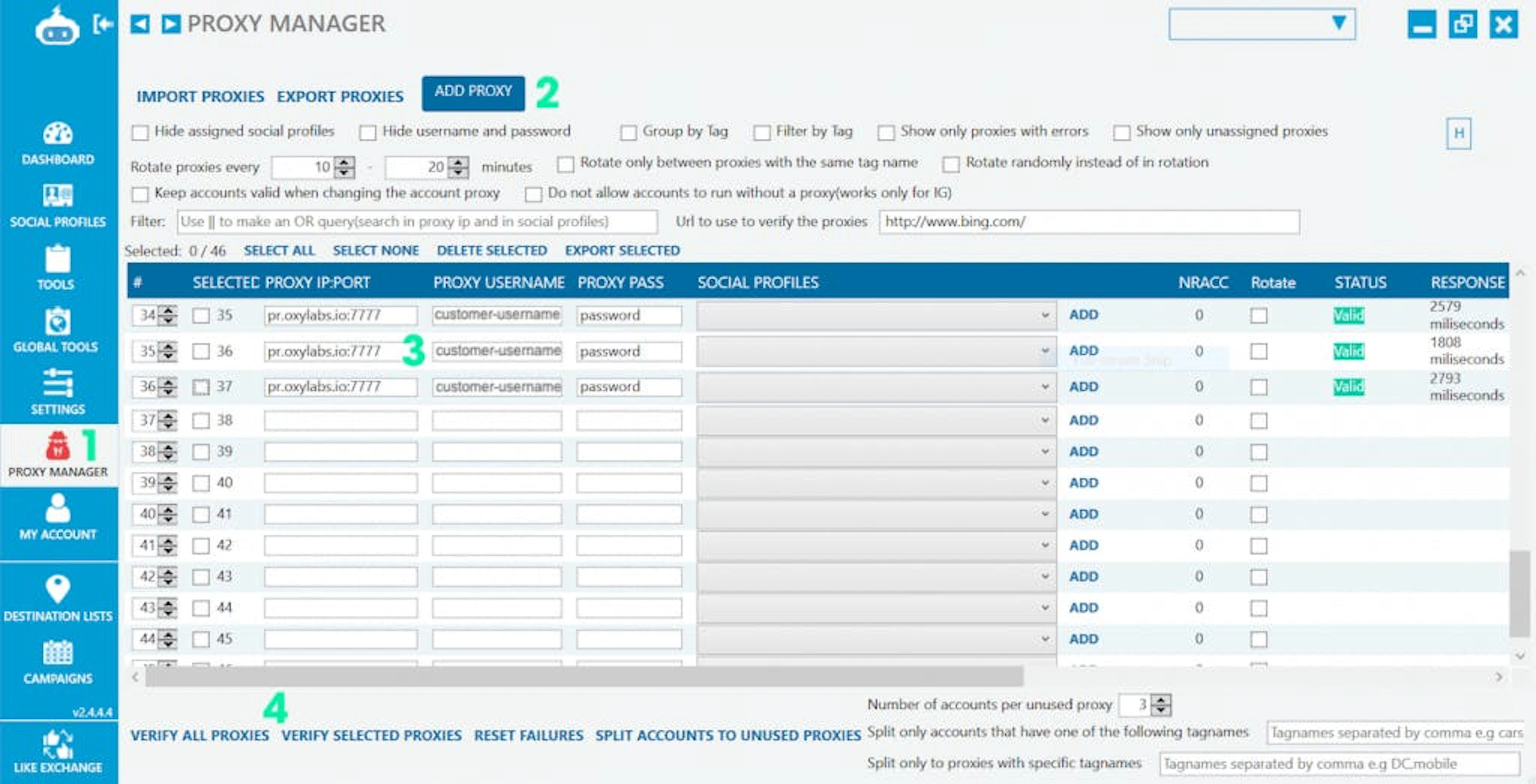 how to set up proxies in jarvee