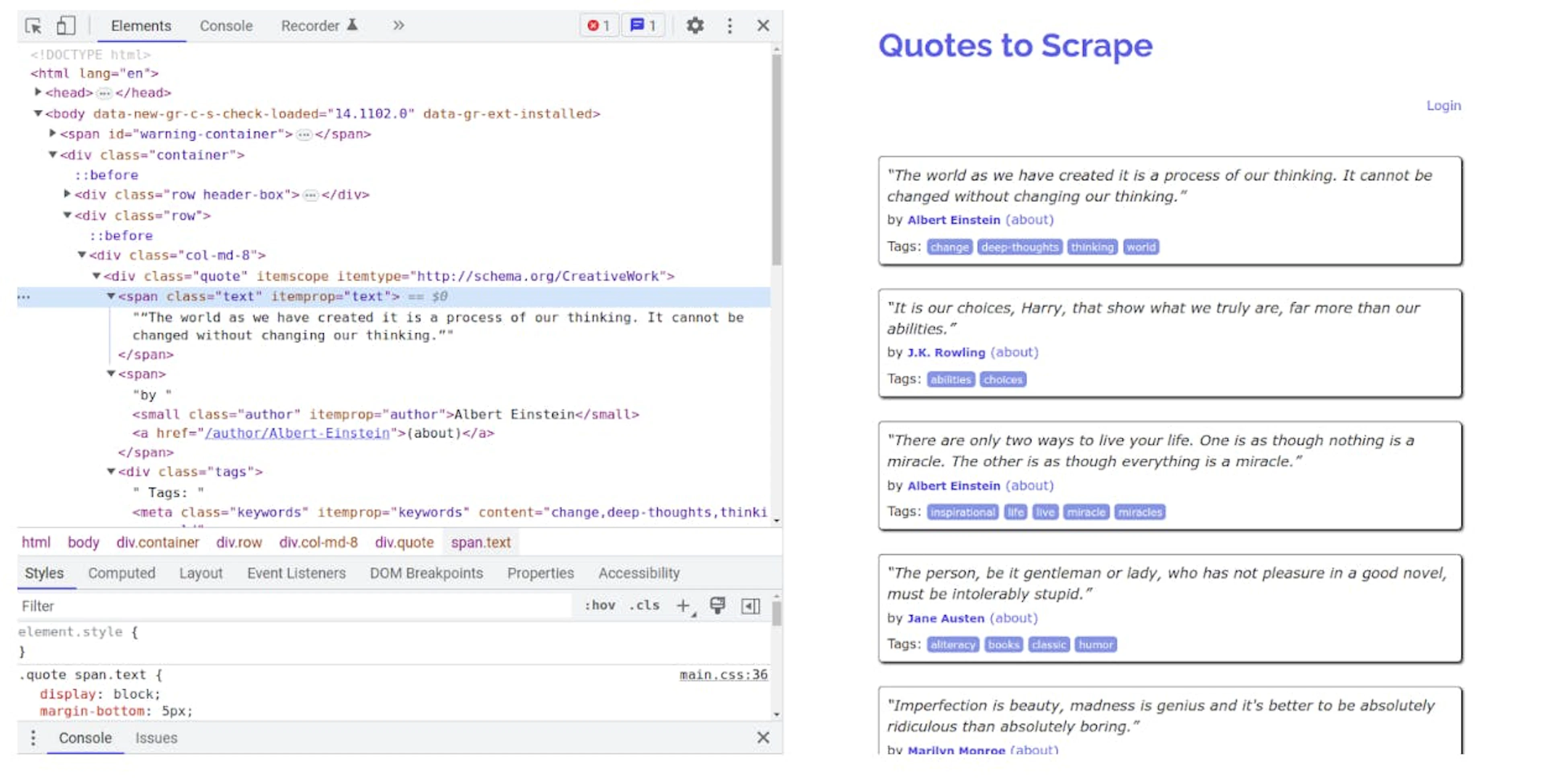 quotes to scrape