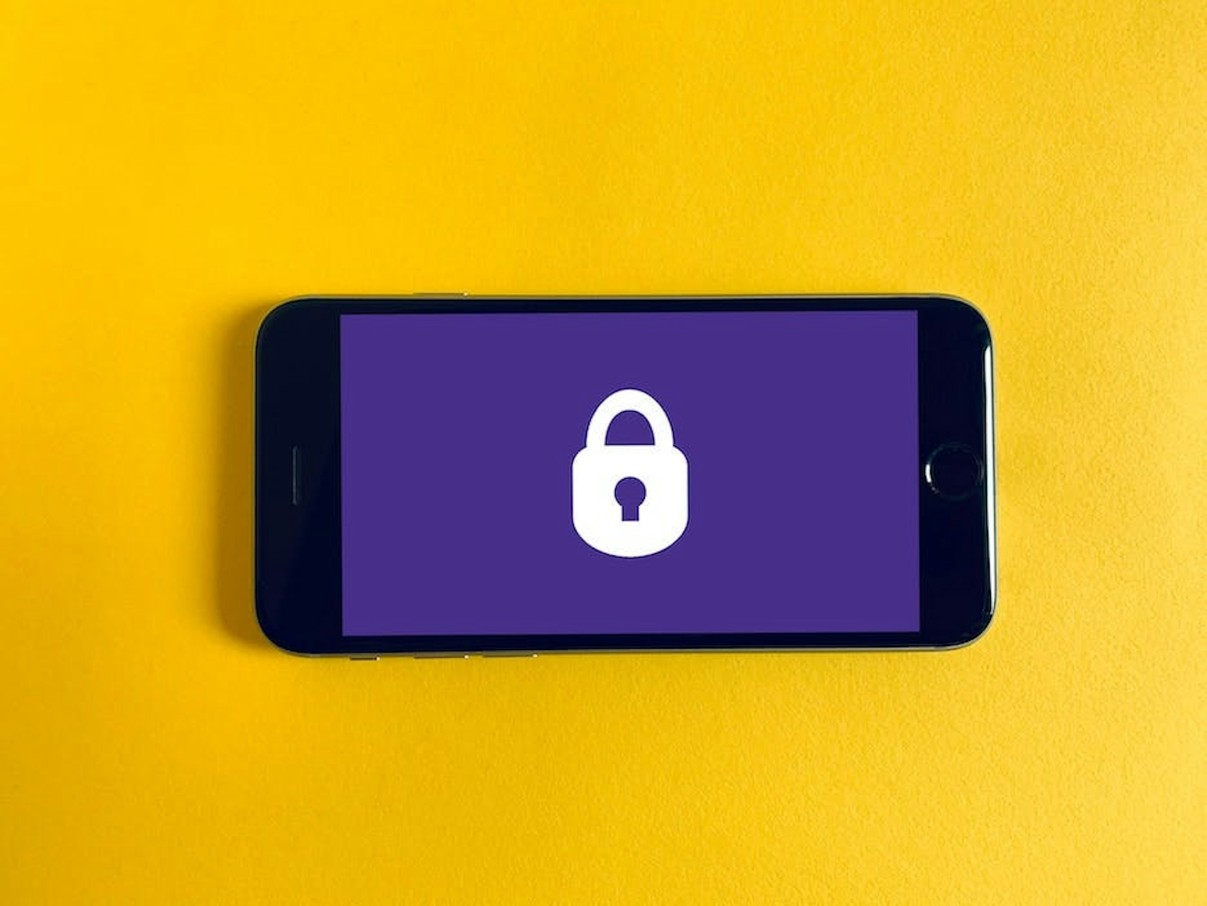 mobile phone with a lock on the screen