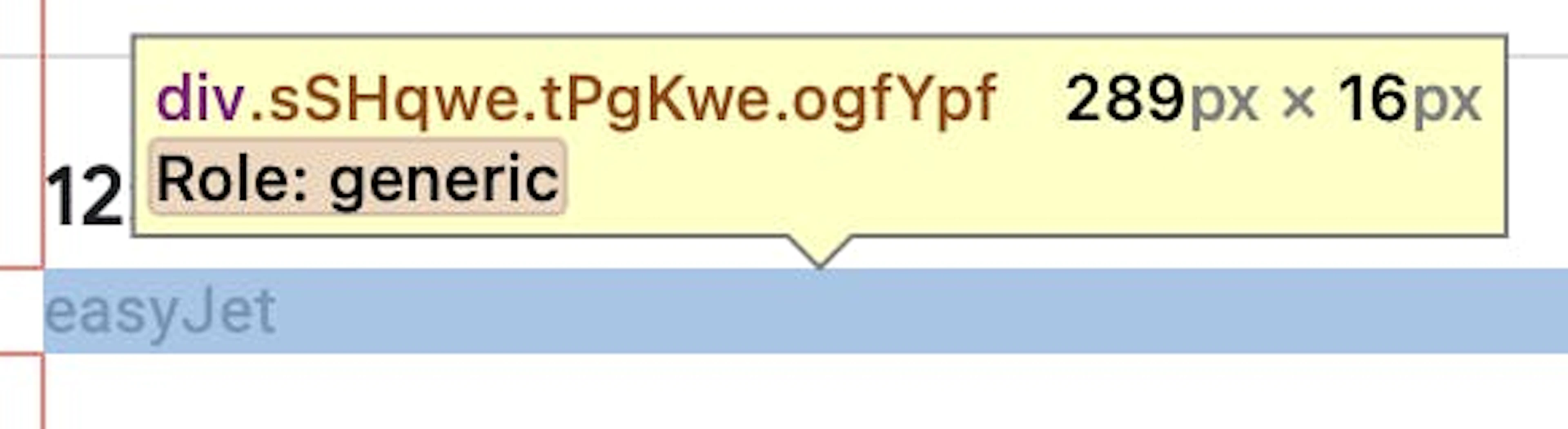 Flight data api tutorial step 5 – getting only the airline name with the class sSHqwe