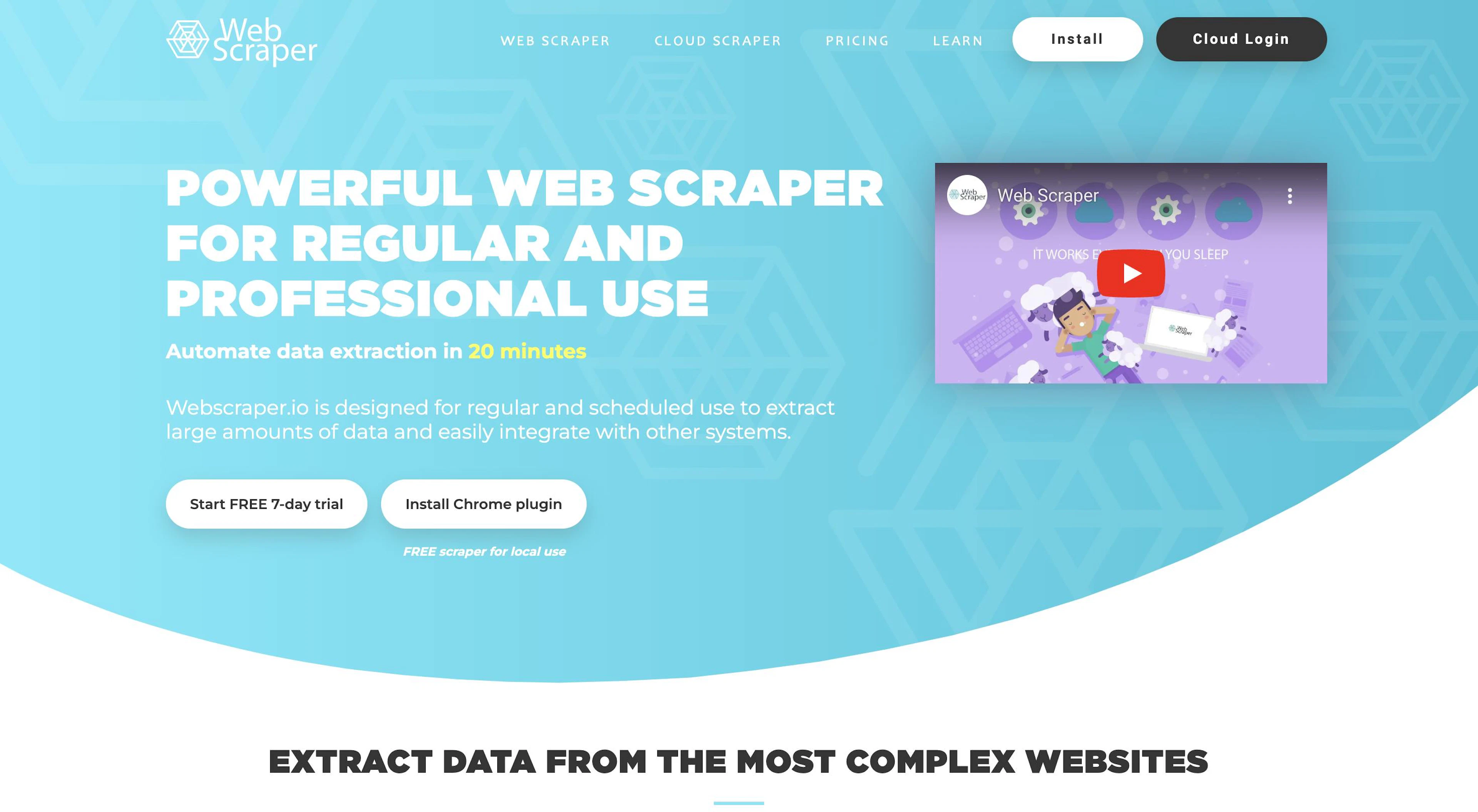 Web Scrapper offers browser extension for no code data scraping
