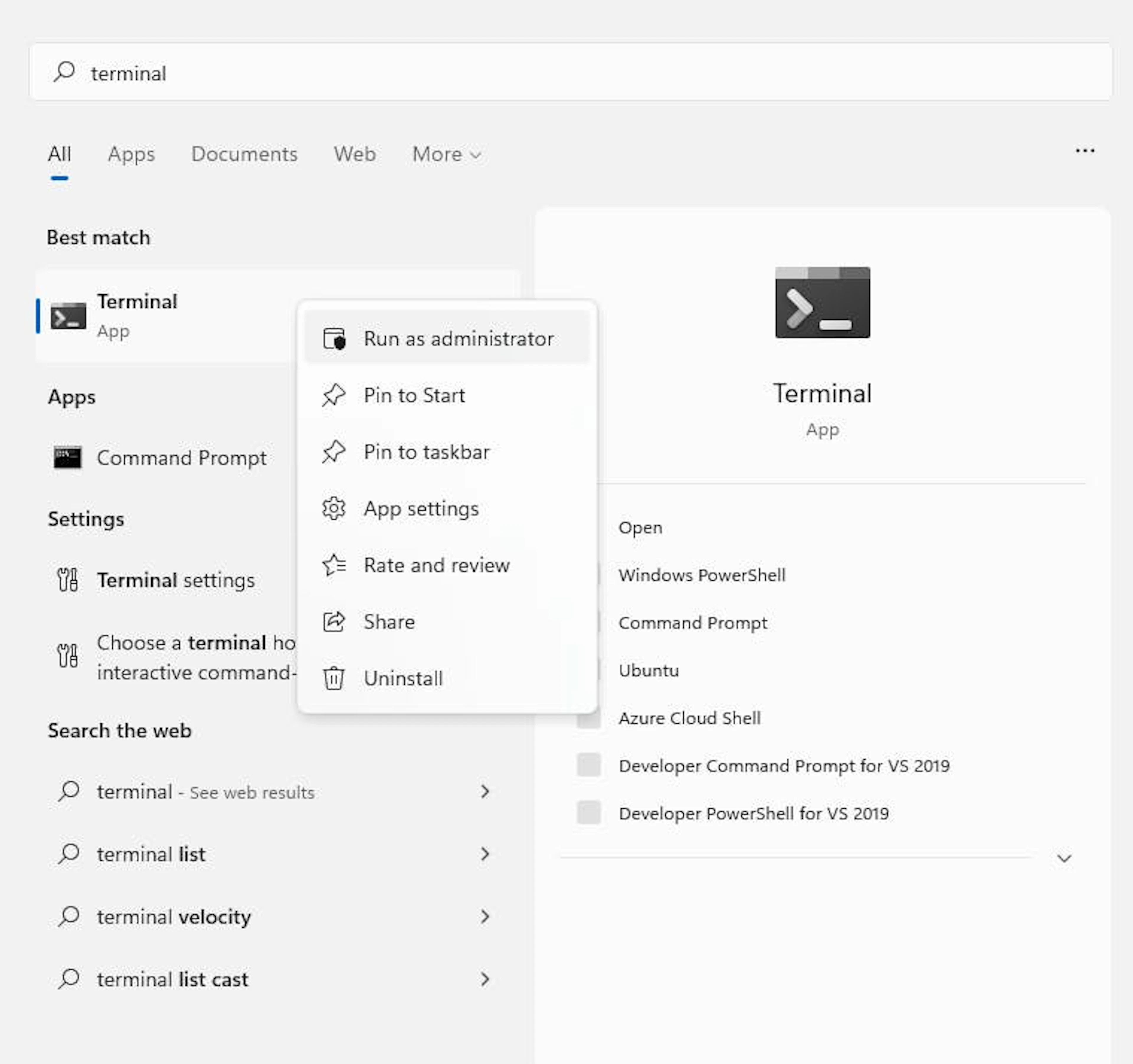 Running as an admin