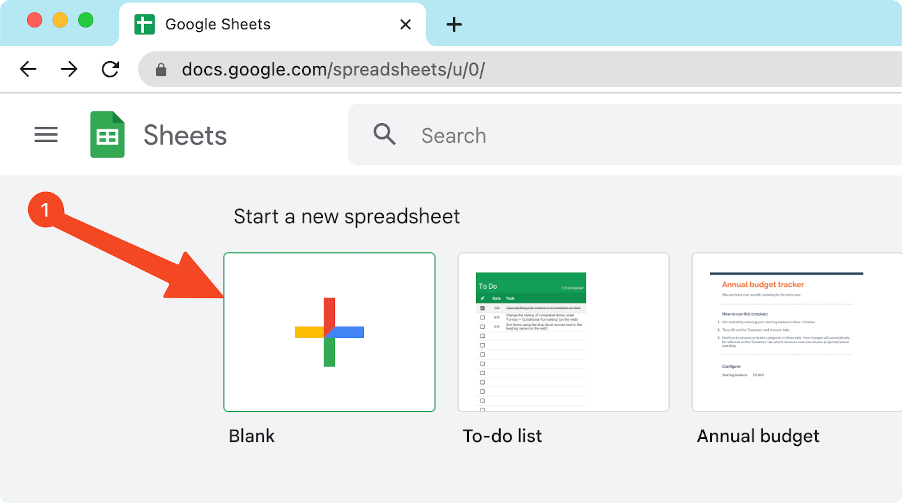 Creating a new sheet