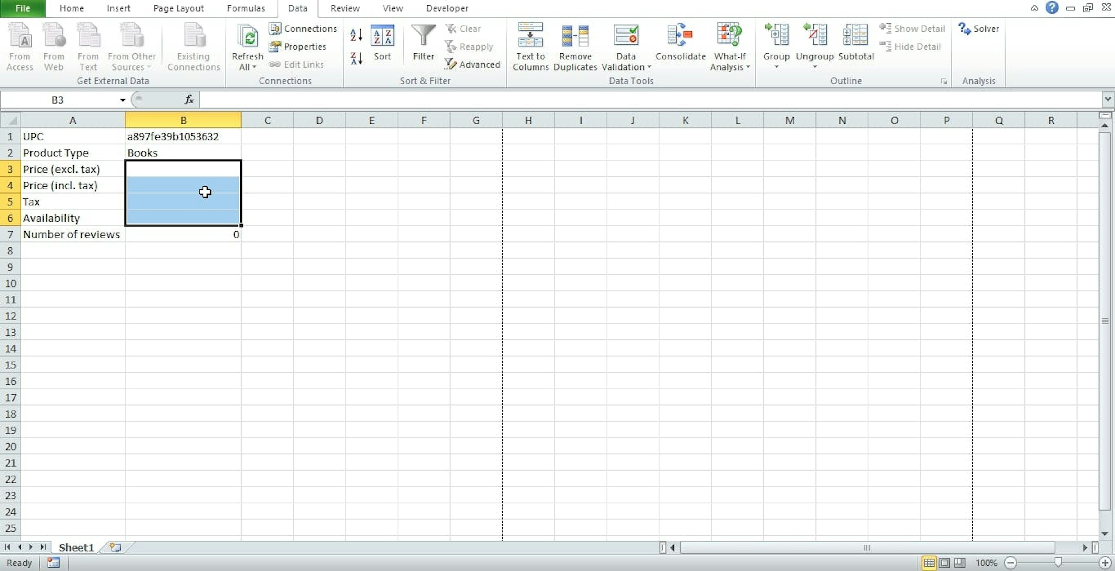 Delete a few items from the extracted data