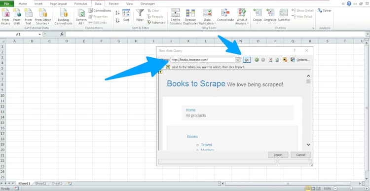 How to Extract Data from Website to Excel with Web Query