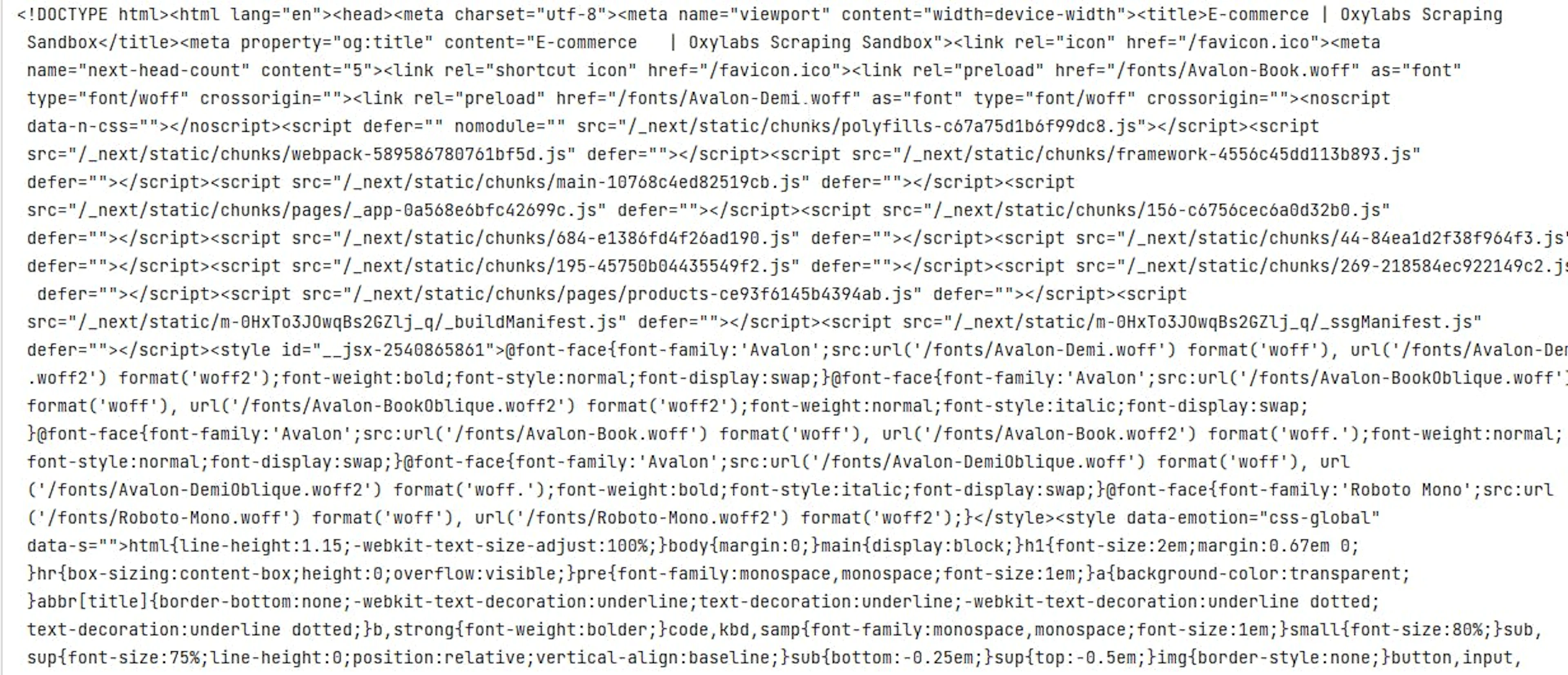output HTML